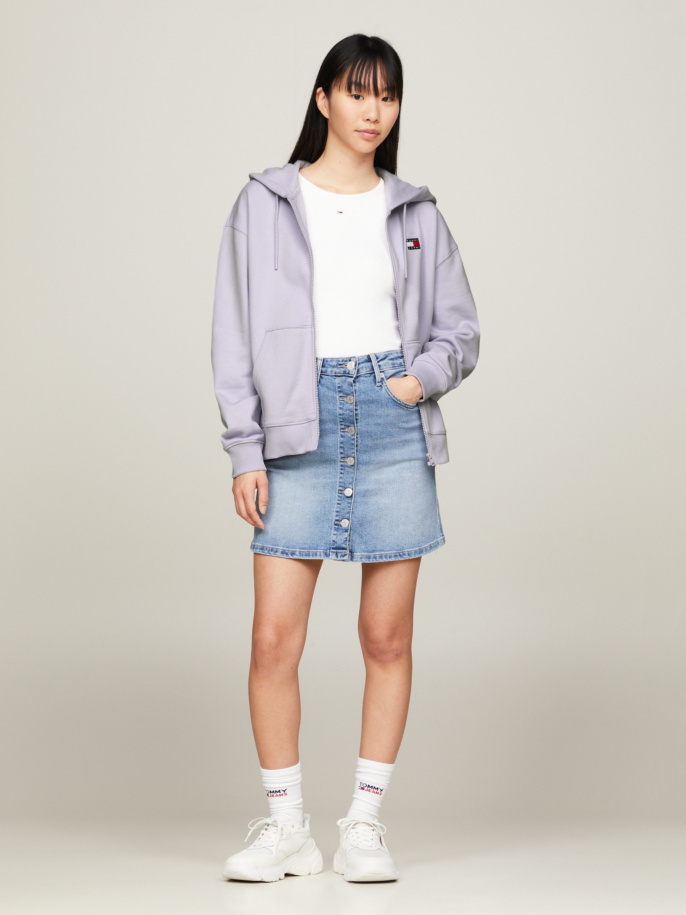 TOMMY JEANS Rok in a-lijn ALINE SKIRT BH0130 Webrok in 5-pocket stijl