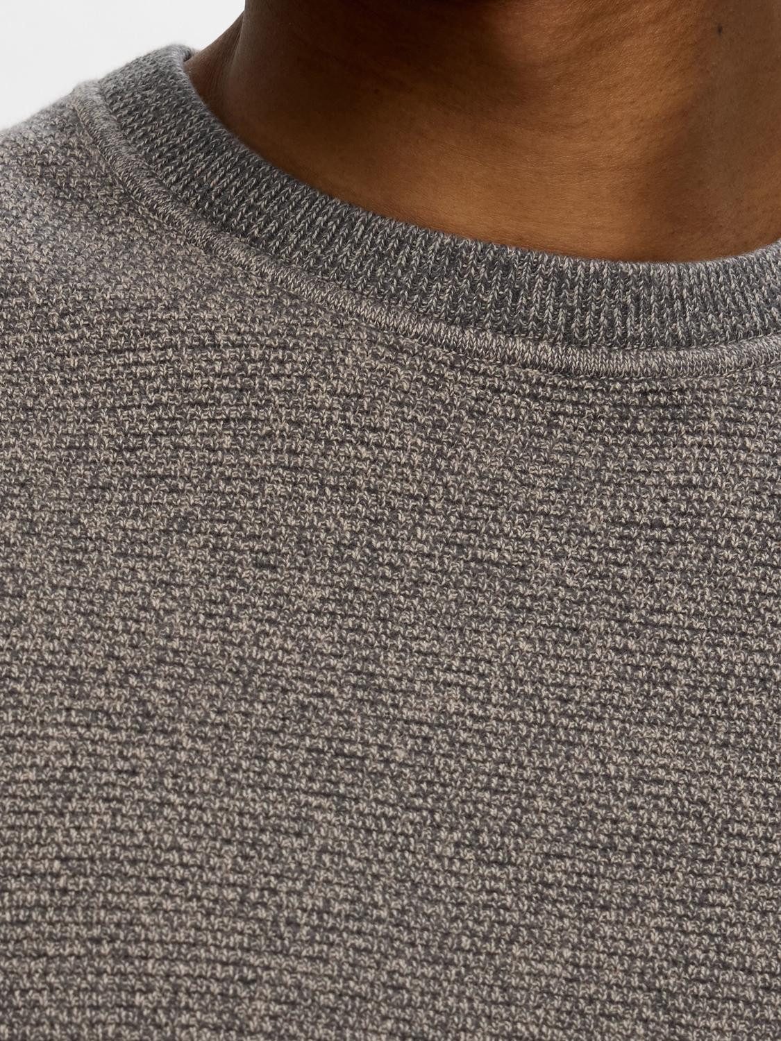 SELECTED HOMME Gebreide trui SLHROSS LS KNIT STRUCTURE CREW NECK NOOS