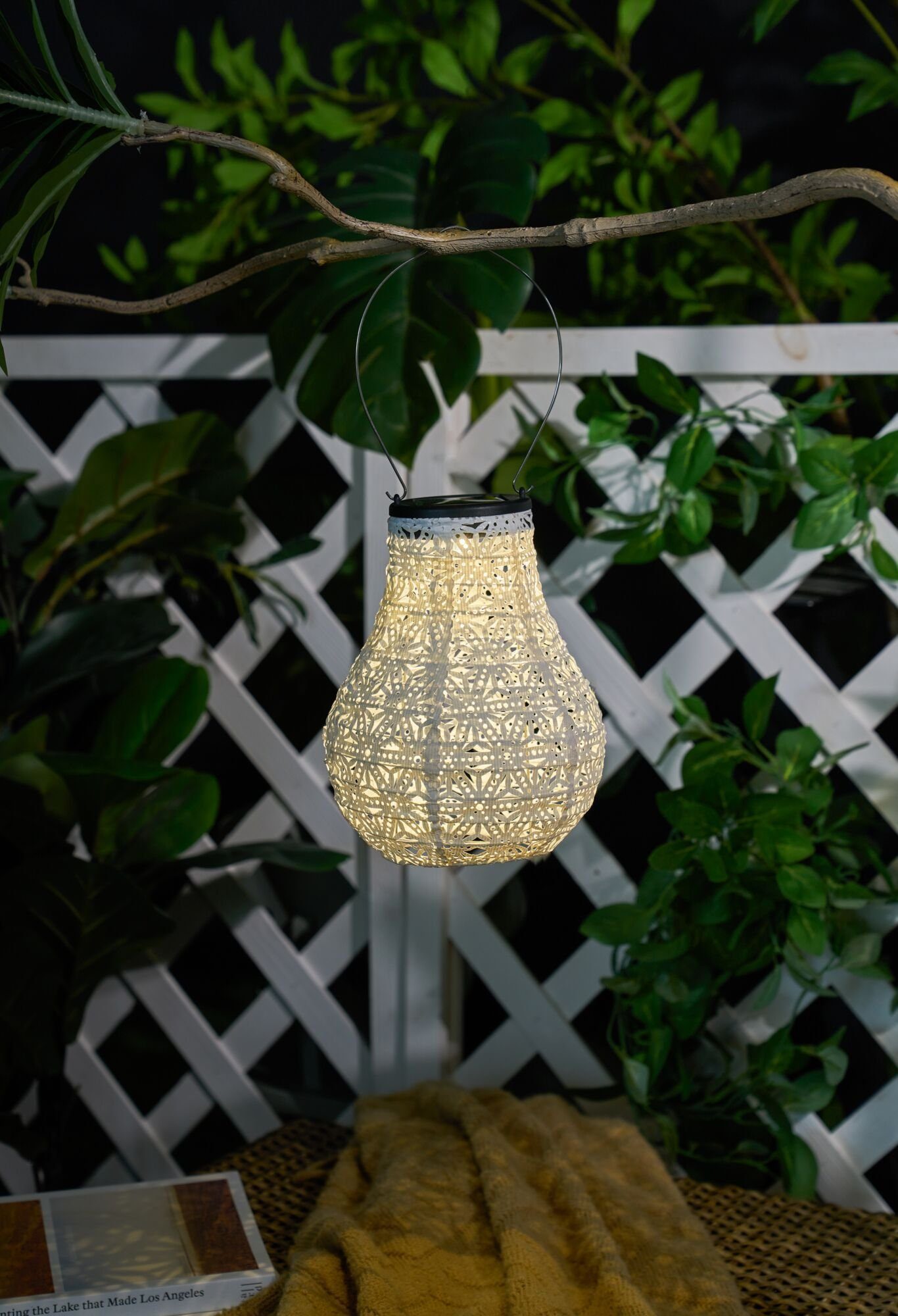Pauleen Led-solarlamp Sunshine Blaze lampions solar wit Tyvek vlies