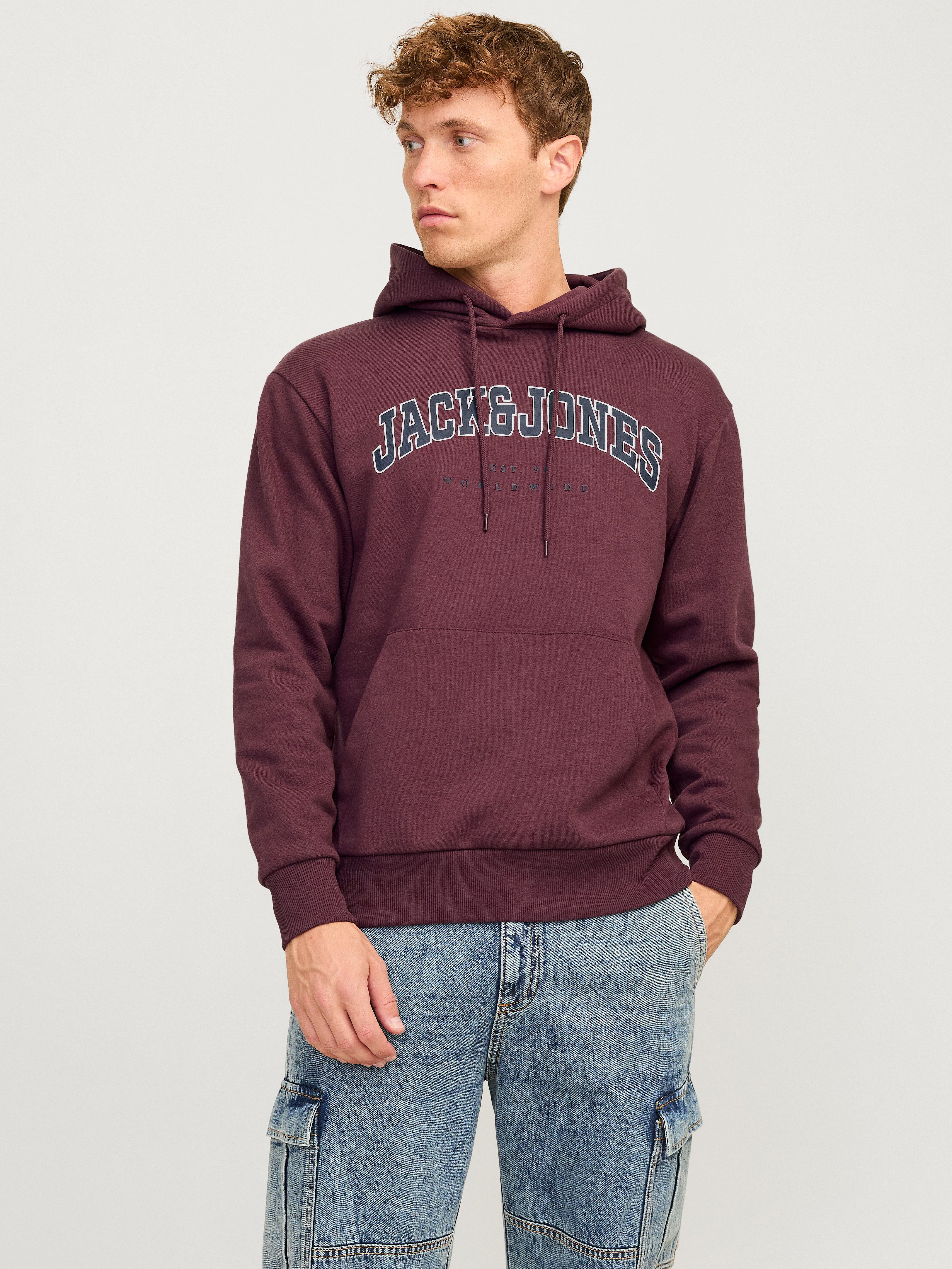 Jack & Jones Hoodie JJECALEB VARSITY SWEAT HOOD NOOS