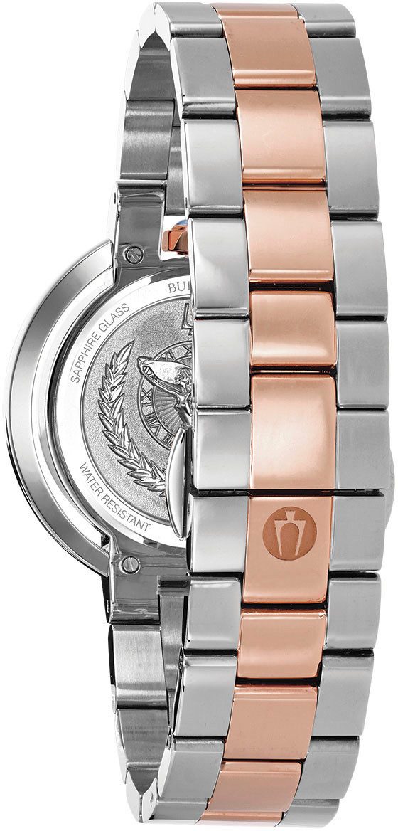 Bulova Kwartshorloge Rubaiyat Polshorloge, dameshorloge, roestvrijstalen band, analoog, diamant