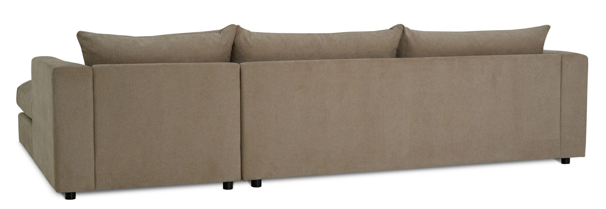 LeGer Home by Lena Gercke Hoekbank Avelina Breedte 297 cm, in cord- en chenille-stof, rugkussen met veren (2-delig)
