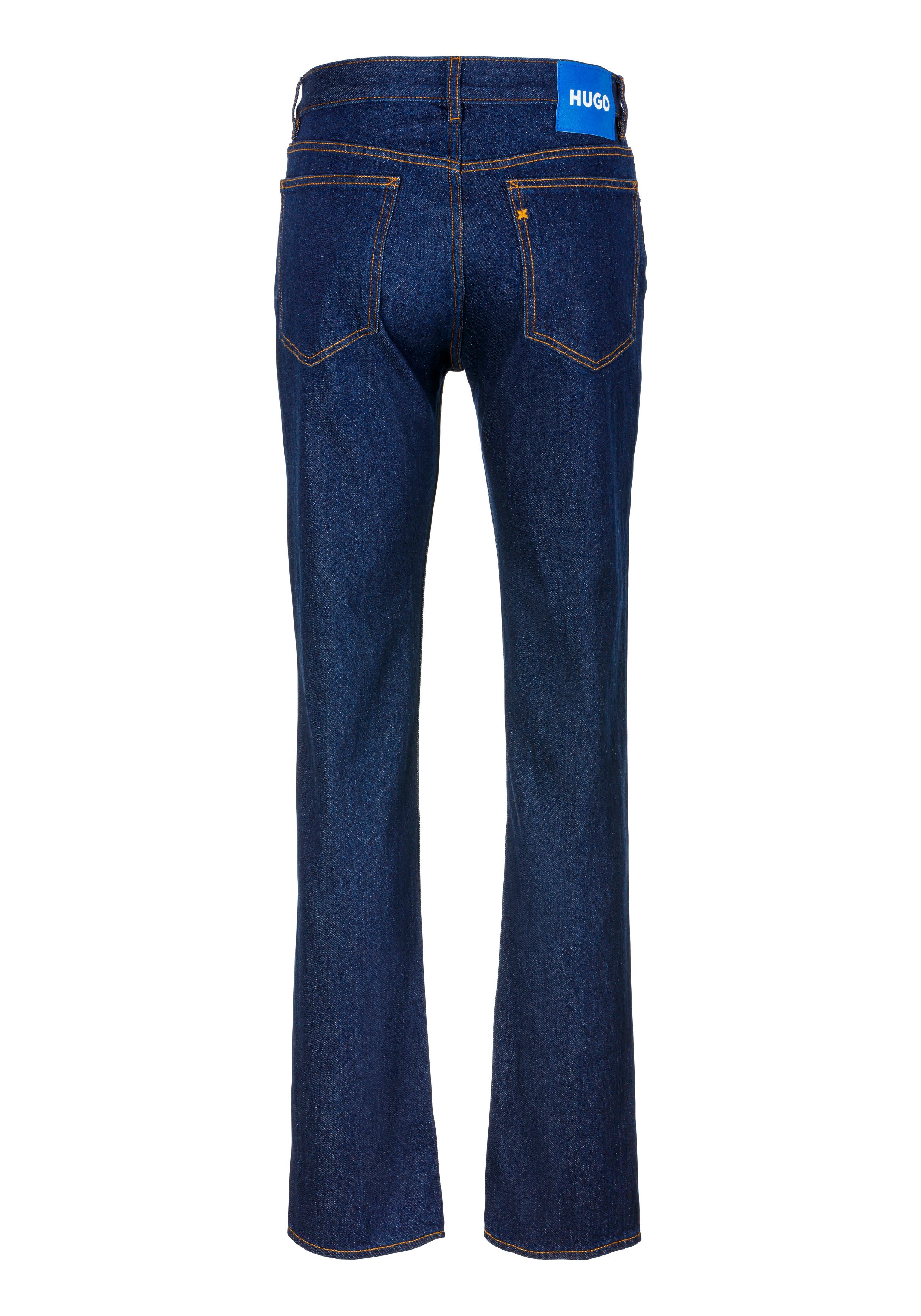 HUGO Blue Slim fit jeans Ash met stone-washed-finish