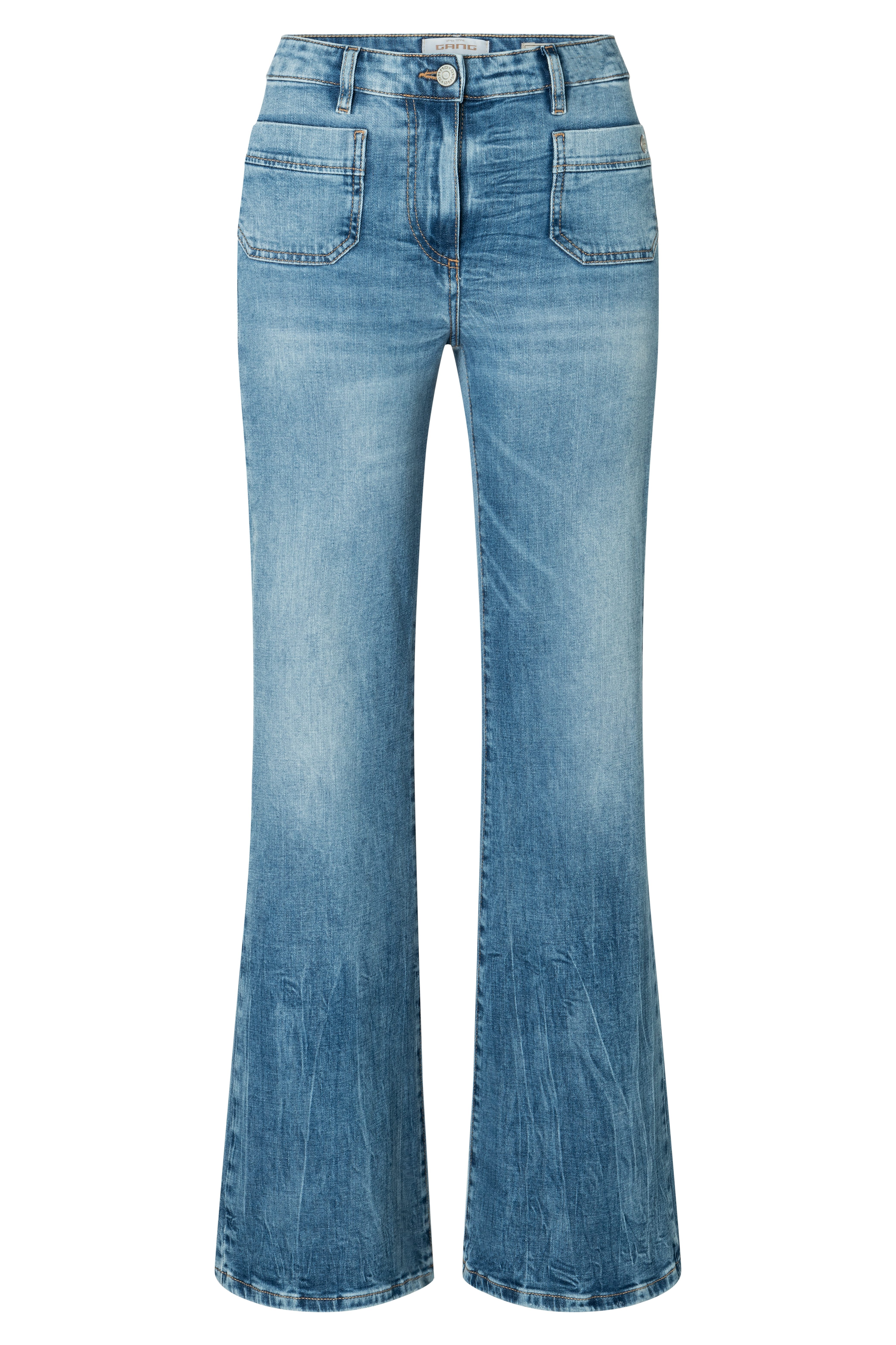 GANG Bootcut jeans 94 JESSI FLARED met trendy luipaardmotief