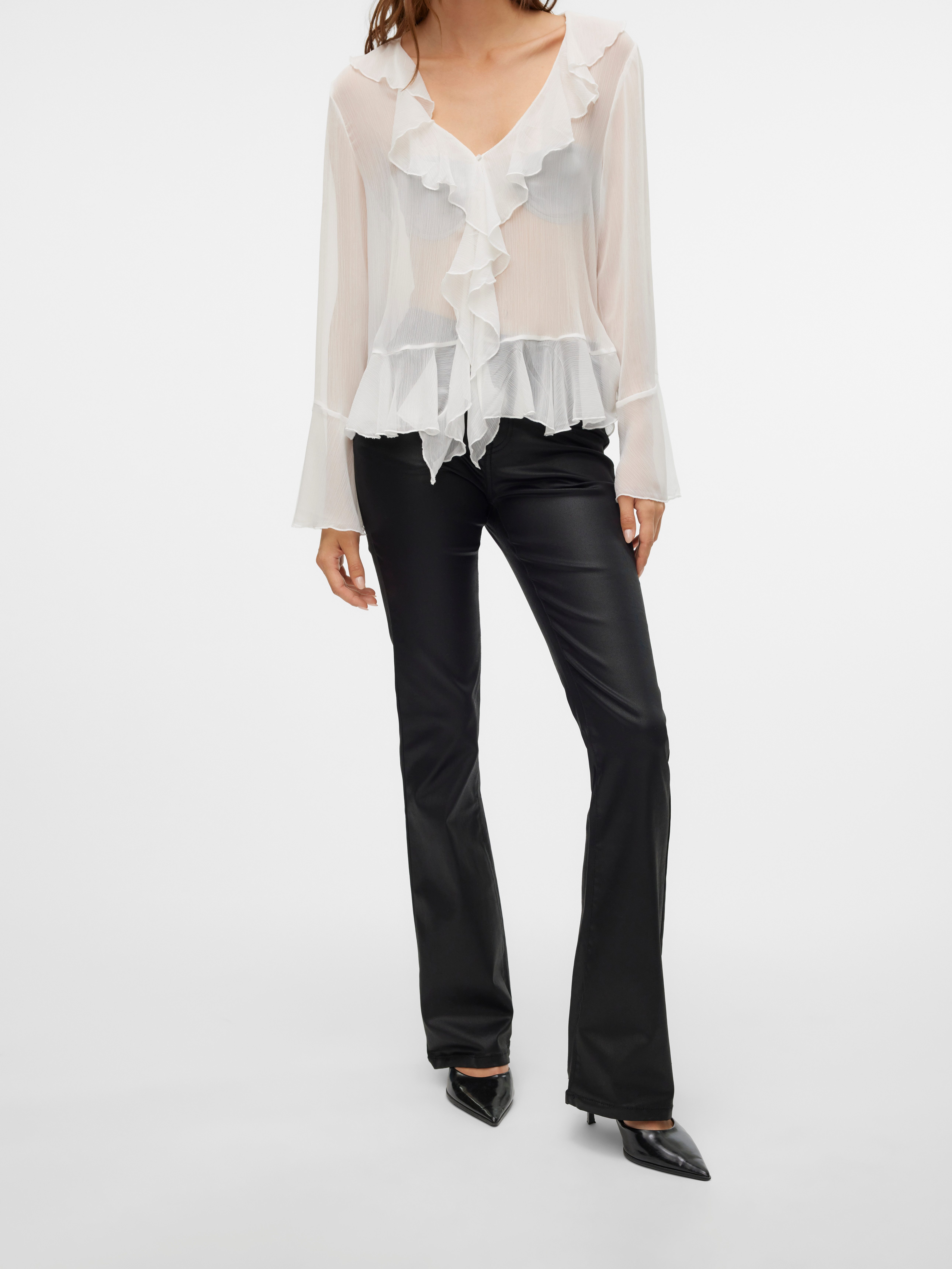 Vero Moda Bootcut jeans VMFLASH MR FLARED COATED PANTS NOOS