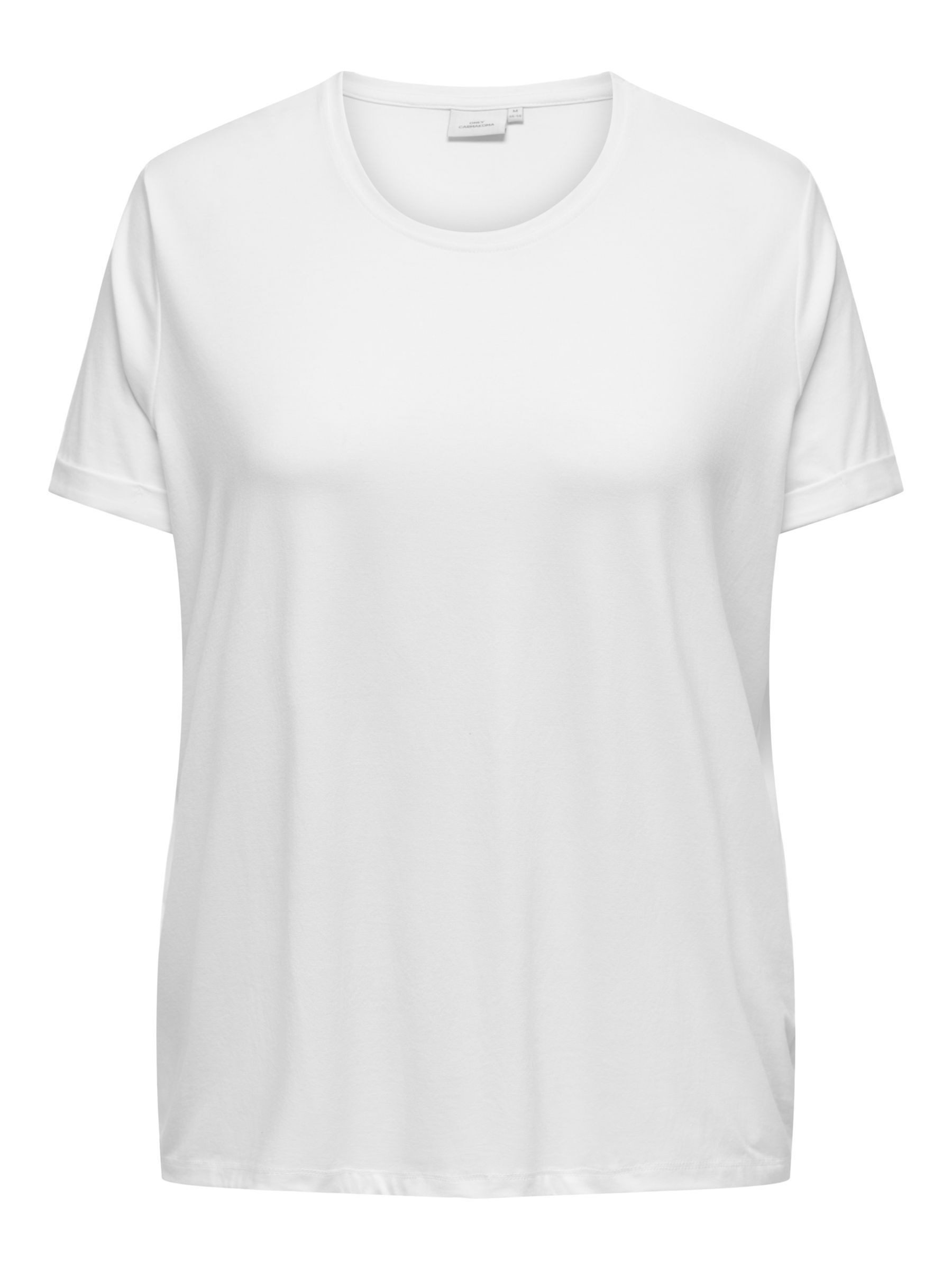 ONLY CARMAKOMA Shirt met korte mouwen CARMOSTER S/S FOLD UP TOP JRS NOOS