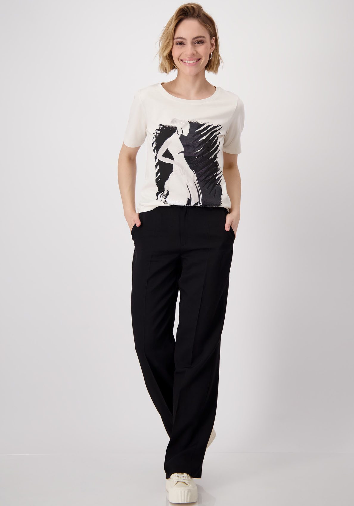 Monari T-shirt Shirt met lakdruk