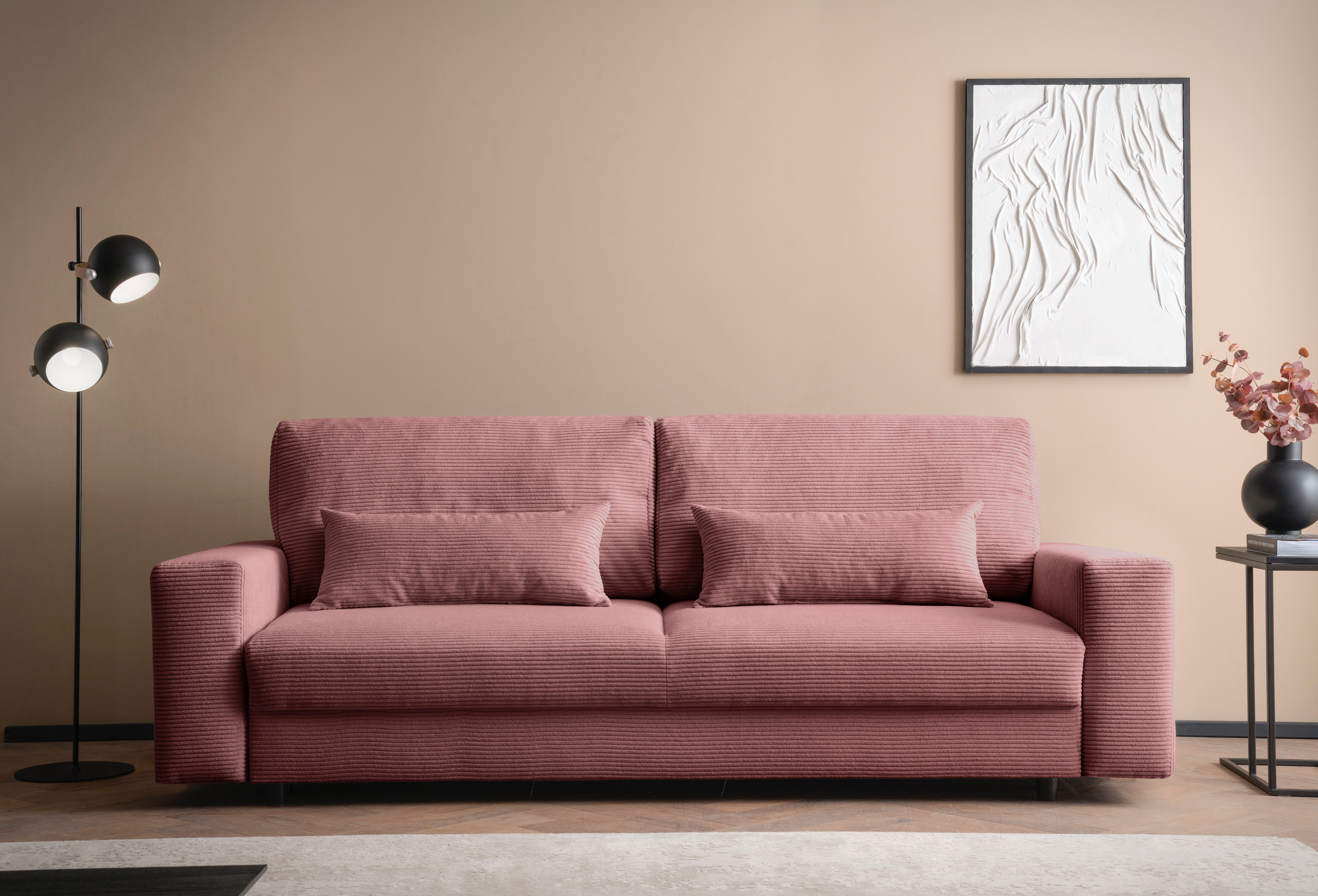 LeGer Home by Lena Gercke Slaapbank Imoga, kussen met slaapfunctie, 3-zits bank, bank met bedlade in moderne kleuren en stoffen, bedfunctie,
