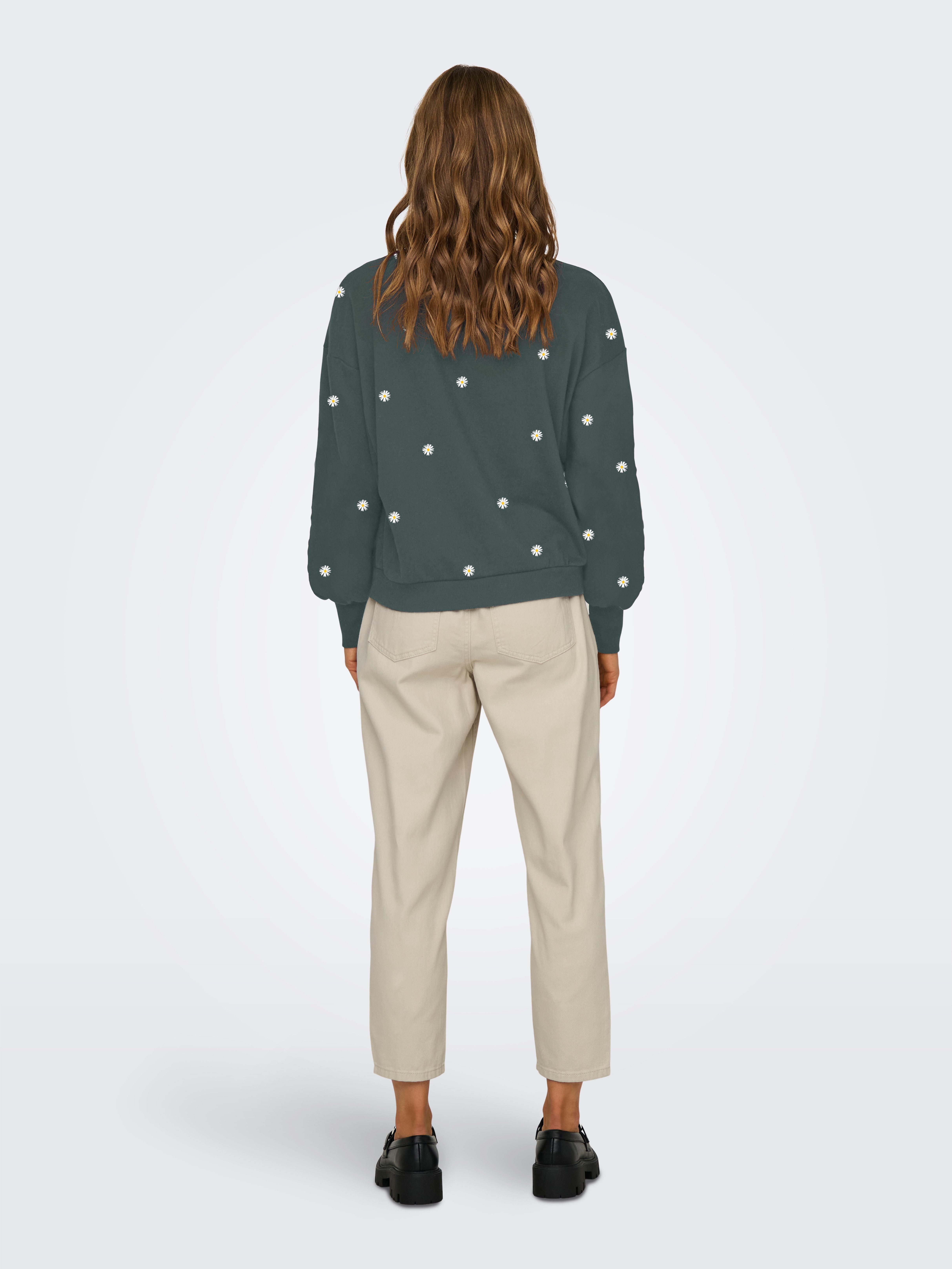 Only Sweatshirt ONLBROOKE L/S O-NECK FLOWER SWT