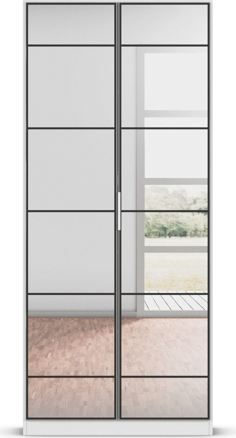 rauch Draaideurkast Kledingkast Kast Garderobe Slaapkamerkast ACERO Spiegelfront in moderne loft-look MADE IN GERMANY