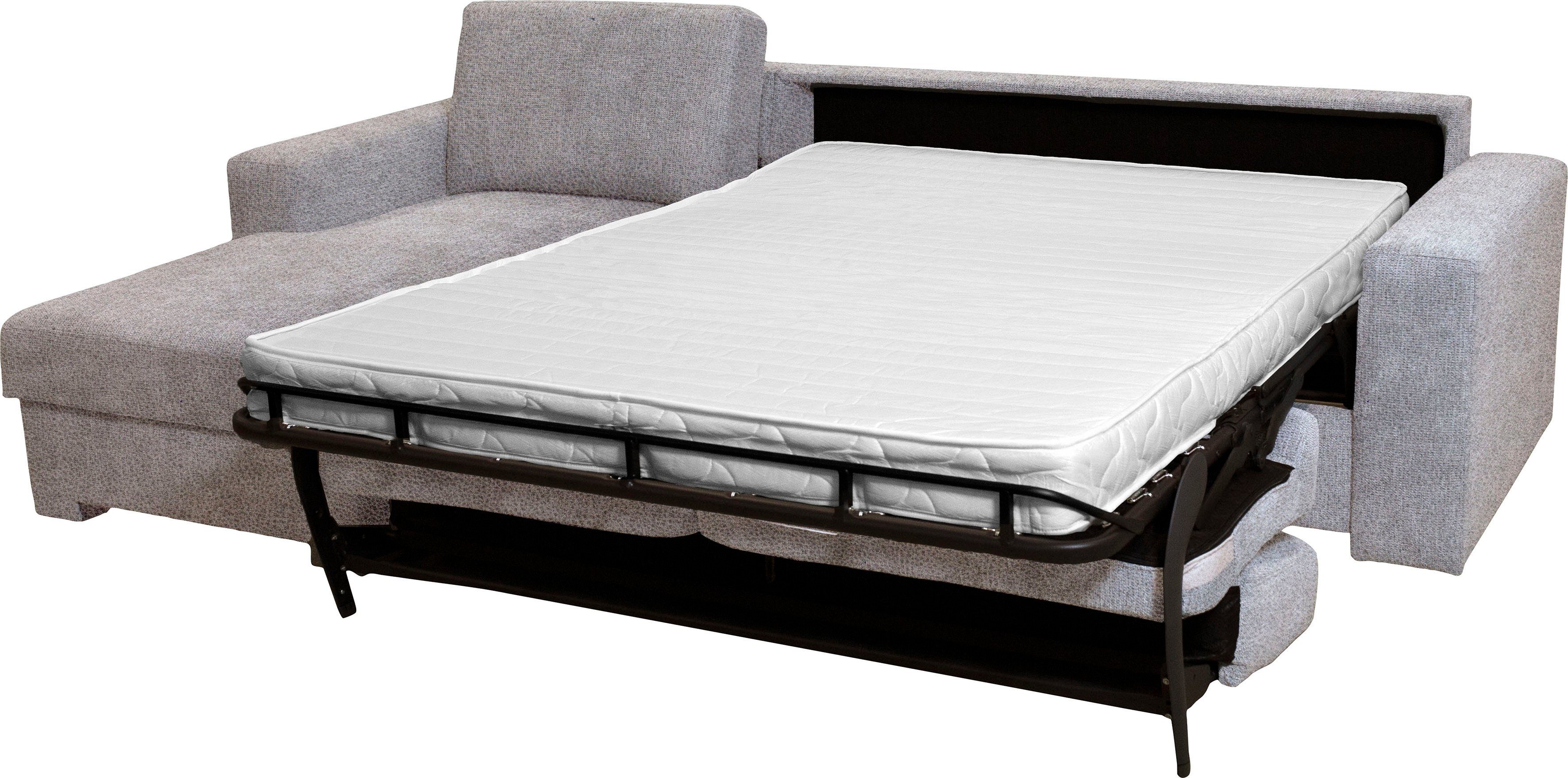 Home affaire Hoekbank Roma "M" matras hoogte 14 cm, slaapfunctie, met ondervering,