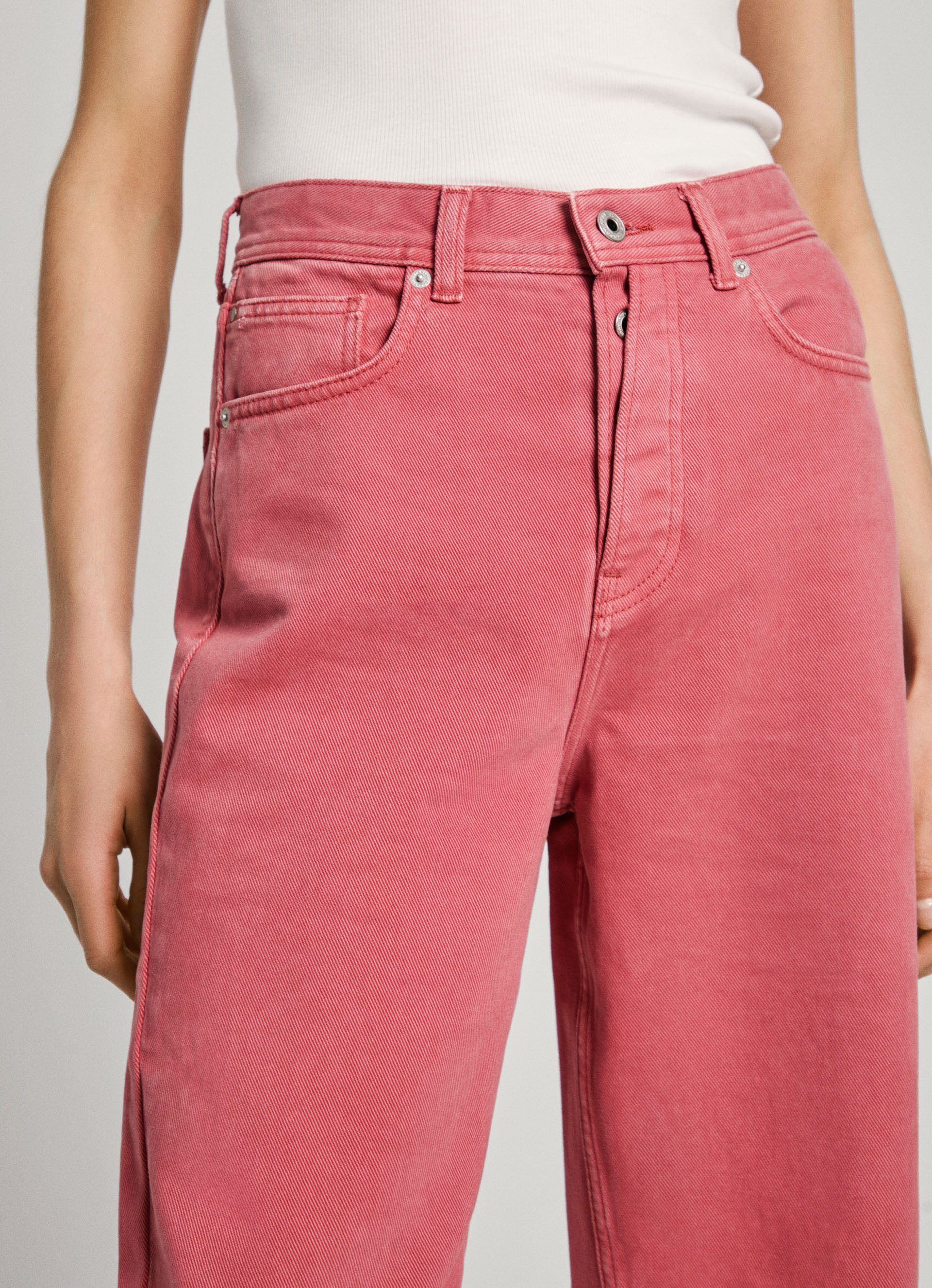 Pepe Jeans High-waist jeans BARREL JEANS UHW met wijde pijpen van katoen-denim