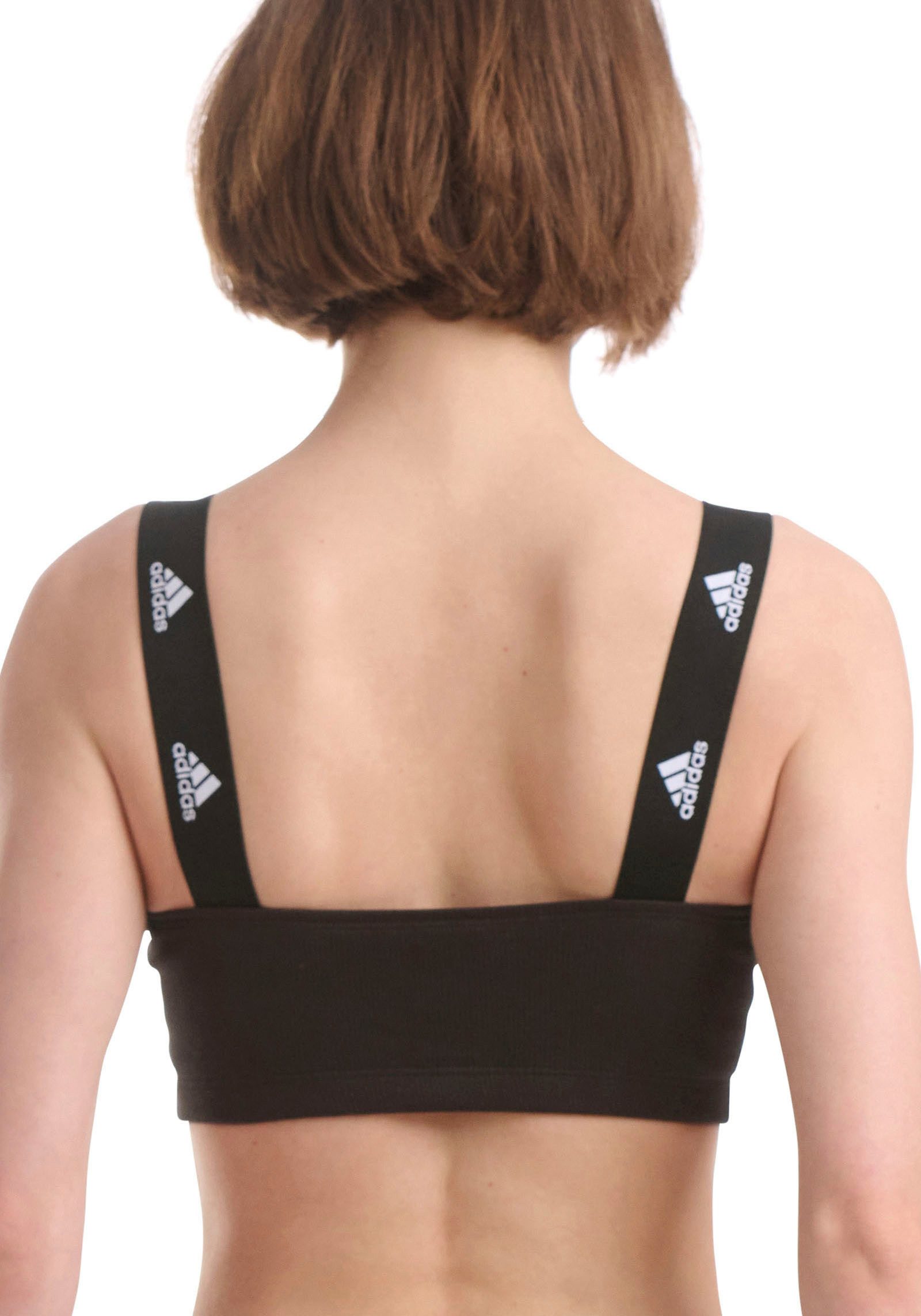 adidas Sportswear Bandeau-bh "Active Light Flex" met brede, logogeprinte bandjes