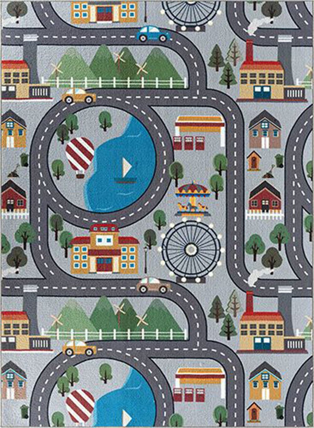 The carpet Vloerkleed Happy Life Life kinderkamer tapijt speelkleed onderhoudsvriendelijk