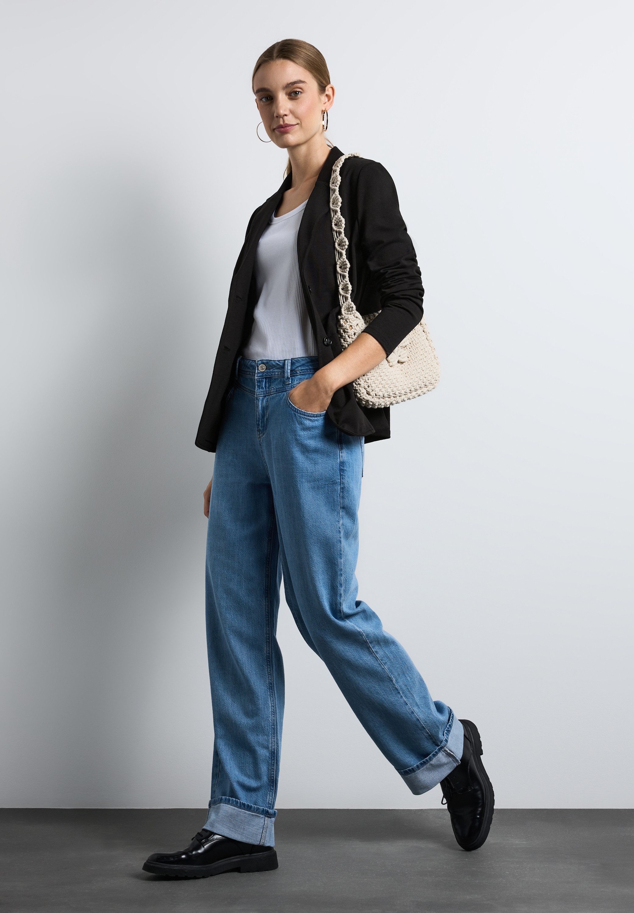 STREET ONE Korte blazer in jerseykwaliteit