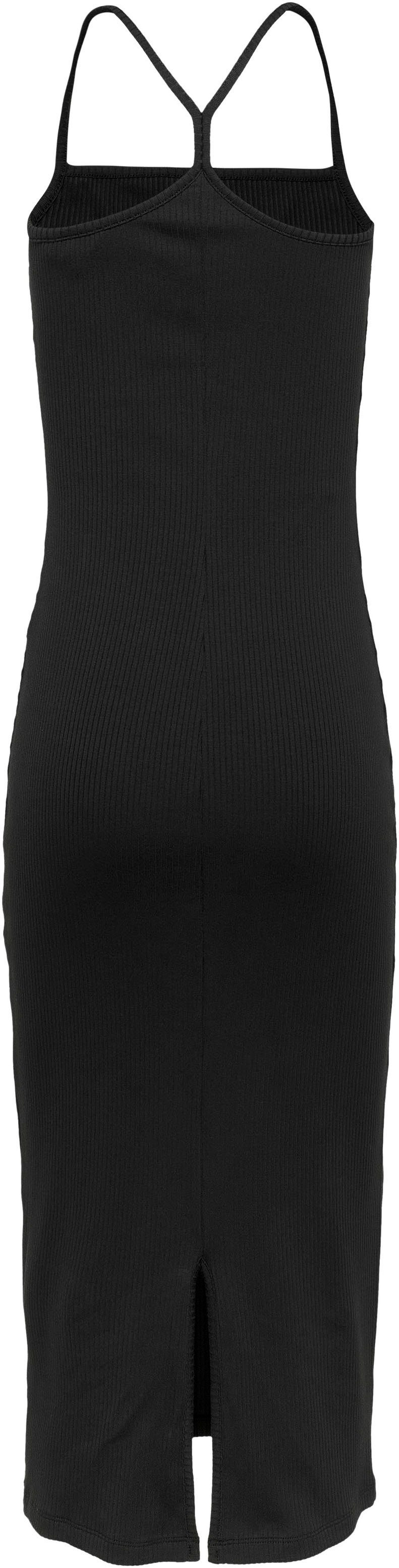 TOMMY JEANS Jerseyjurk TJW STRAPPY BADGE RIB DRESS met bandjes ribstof logo-badge