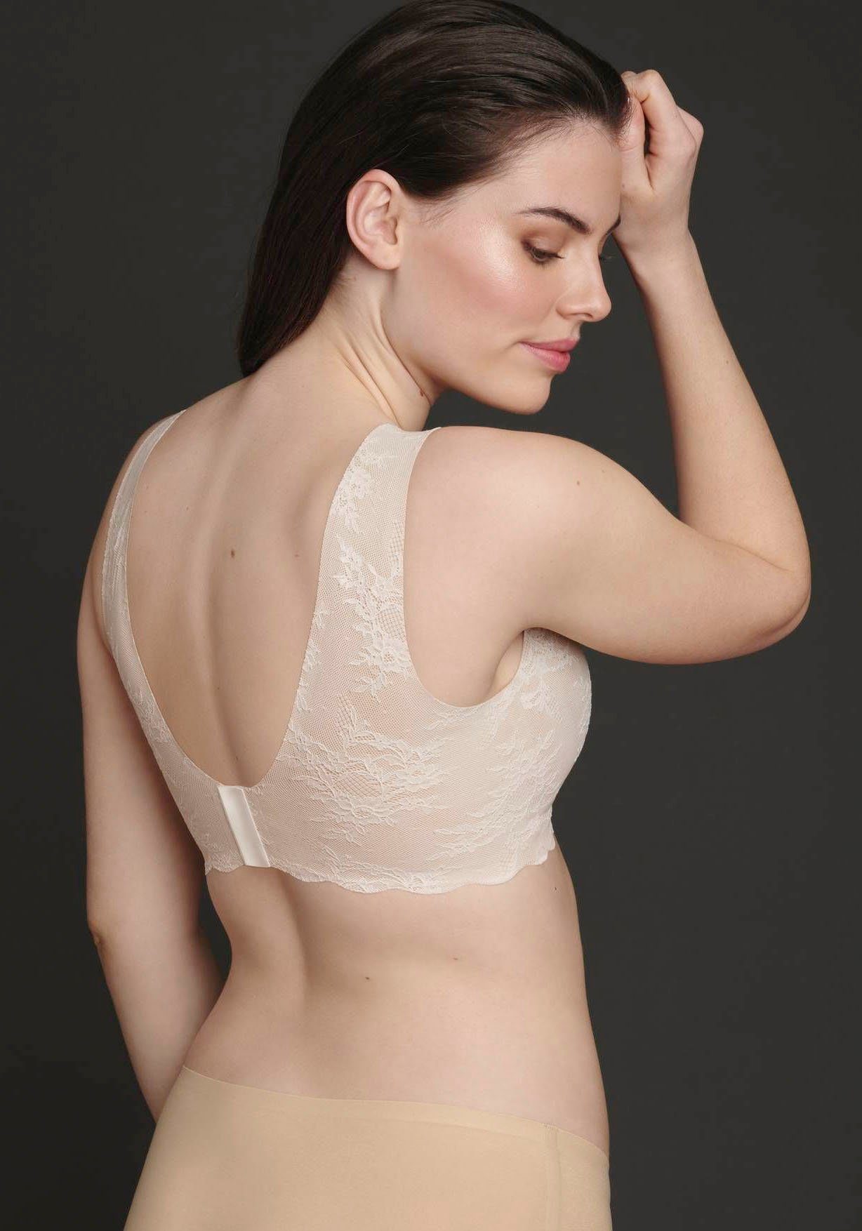 Anita Comfort Bralette Essentials Kant met voorgevormde cups Bloemige kant, uitneembare schuimcups, delicate zijden band (1-delig)