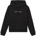 calvin klein hoodie shrunken institutional hoodie met calvin klein-logo-opschrift zwart