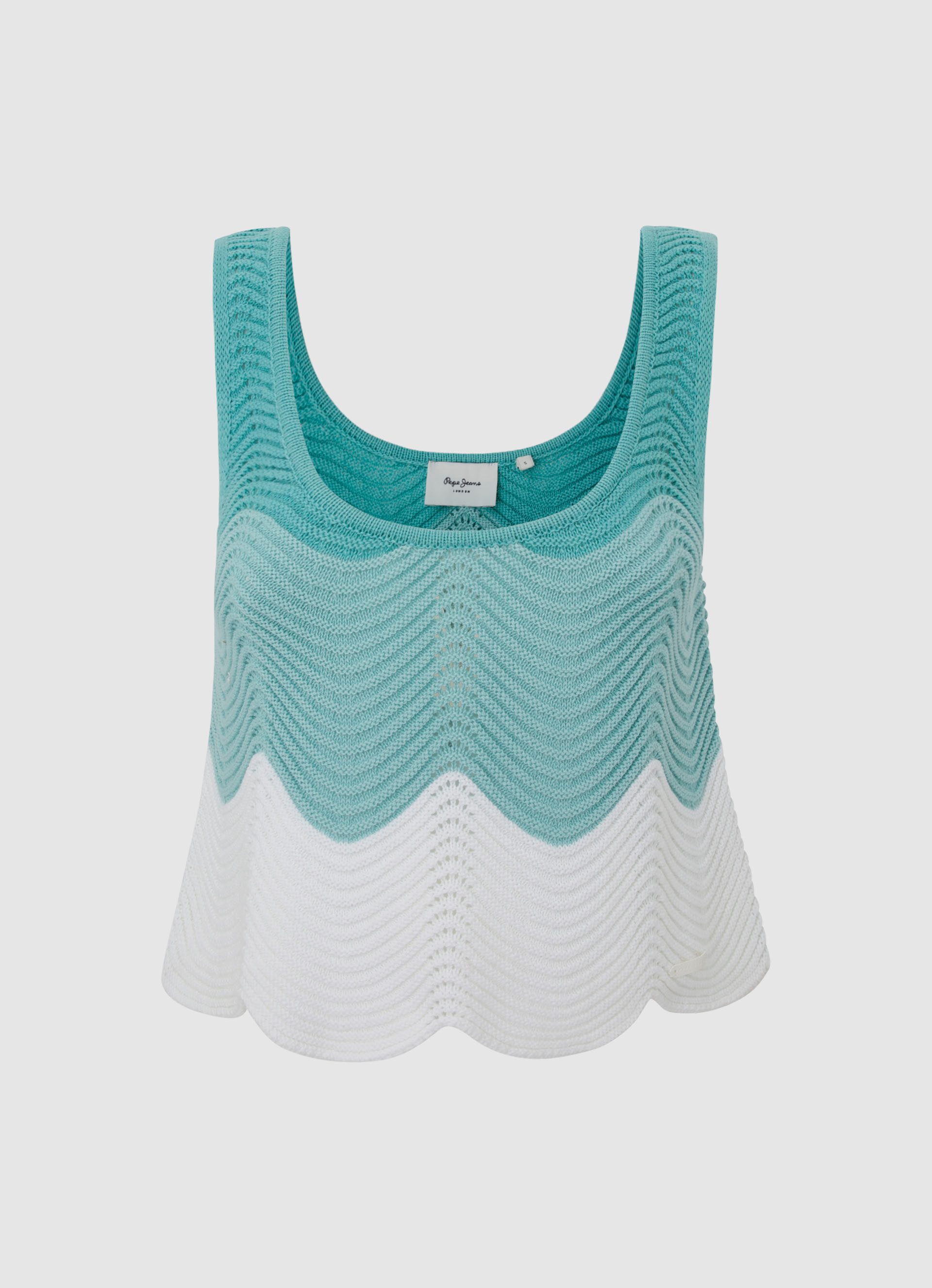 Pepe Jeans Gebreide top GALEA met schulpzoom