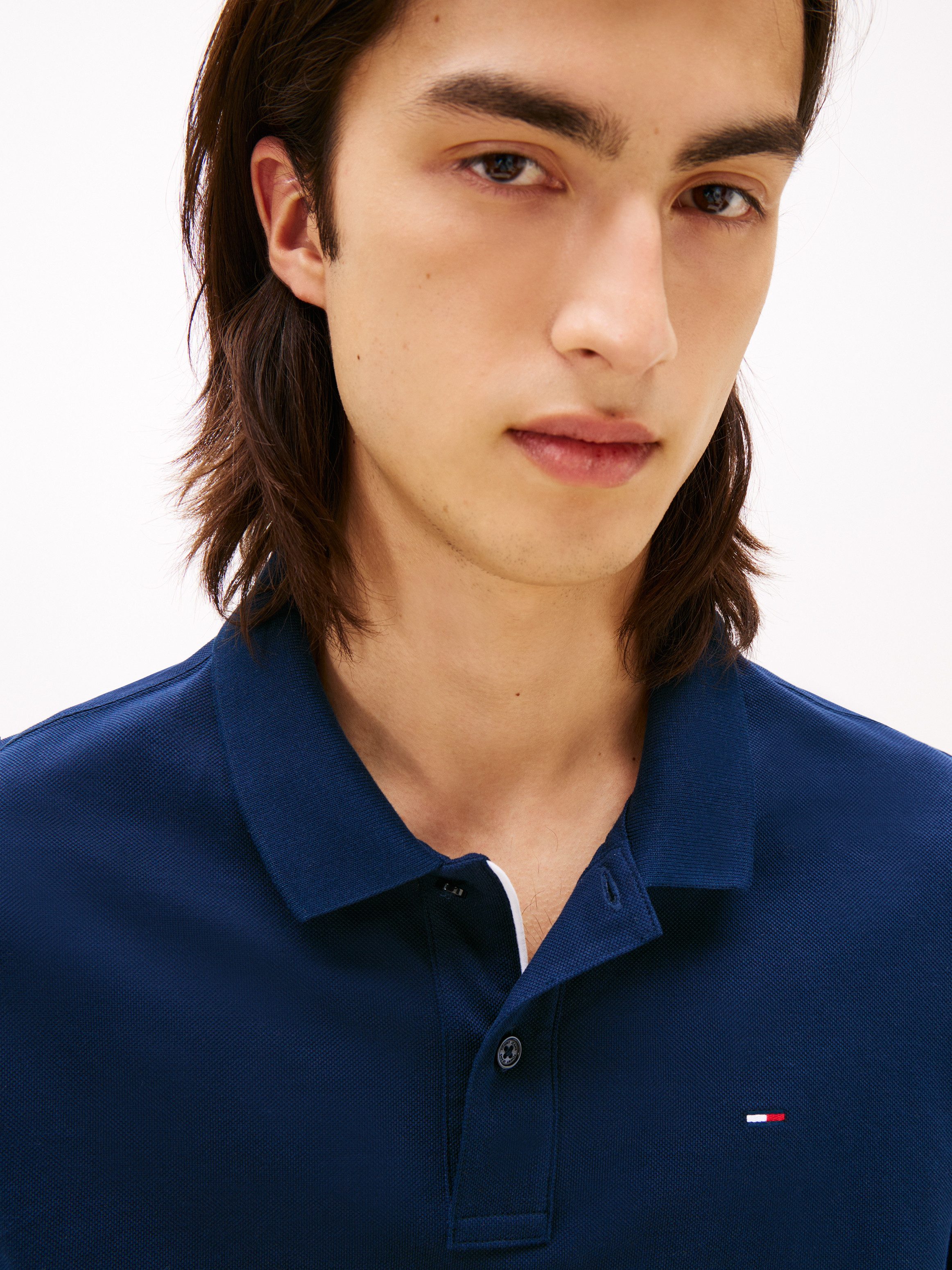 TOMMY JEANS Poloshirt TJM SLIM PLACKET POLO LS EXT