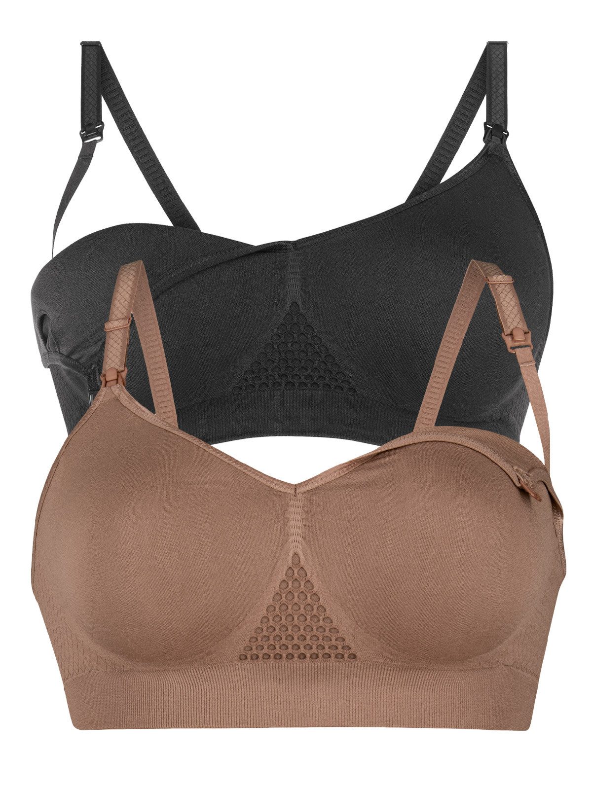 Anita Maternity Voedings-bh Seamless uitneembare cups, dubbellaags, extra steun, comfortabel, zacht, strijkvrij (Set van 2)