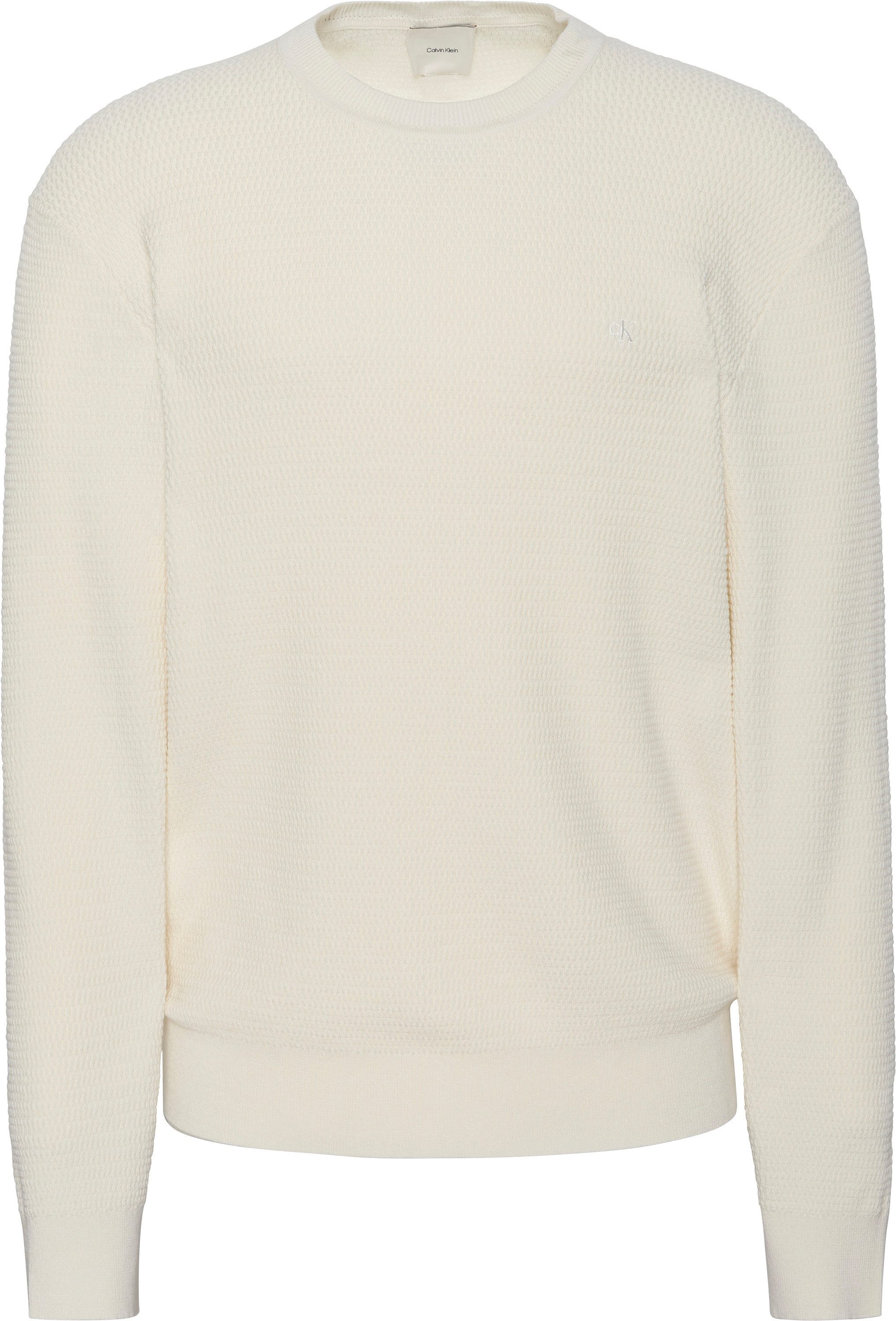 Calvin Klein Gebreide trui LS TXTR CTTN CRWNK S
