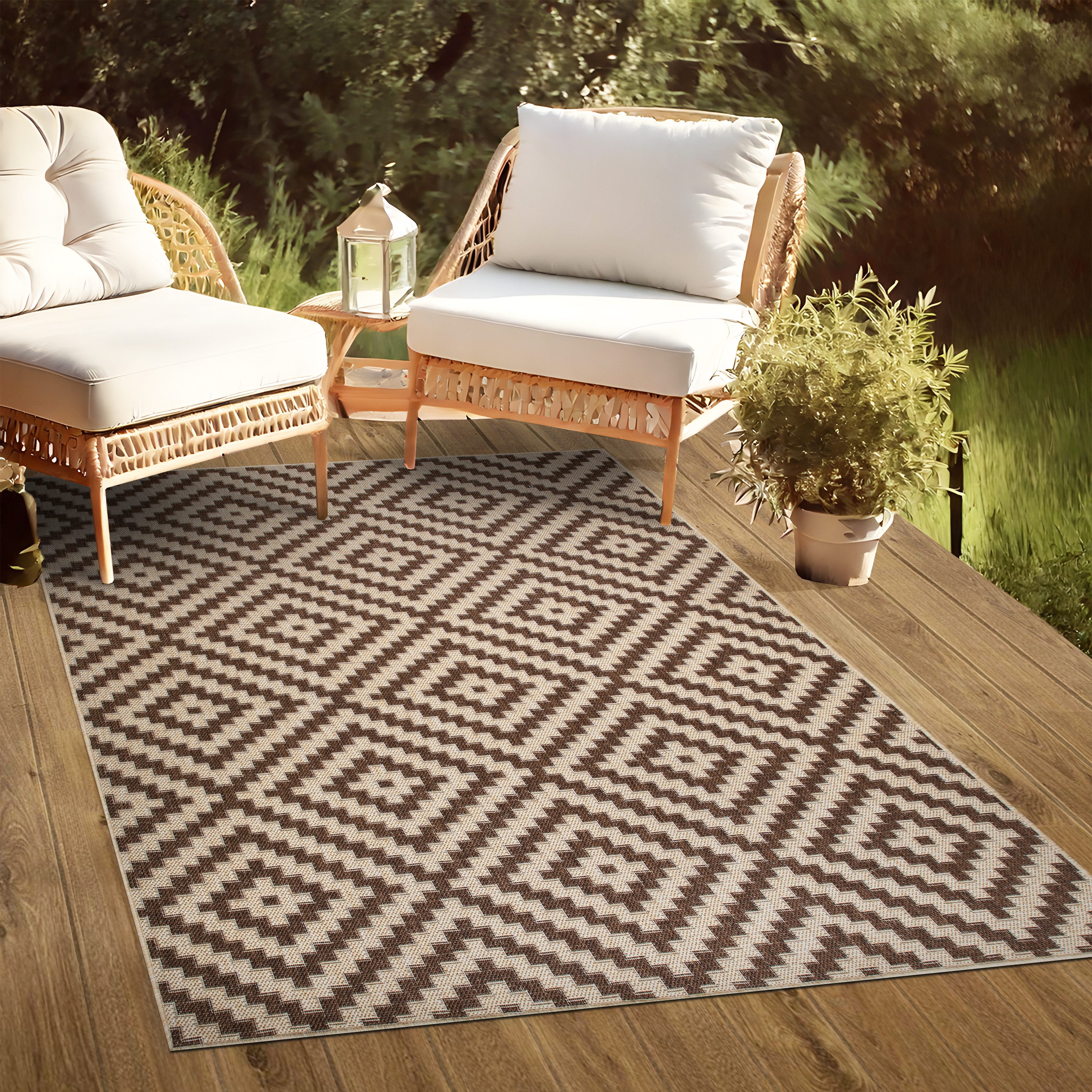 my home Vloerkleed Cordoba is ook als loper verkrijgbaar Geschikt voor binnen en buiten, sisal-look, weerbestendig & uv-bestendig, boho