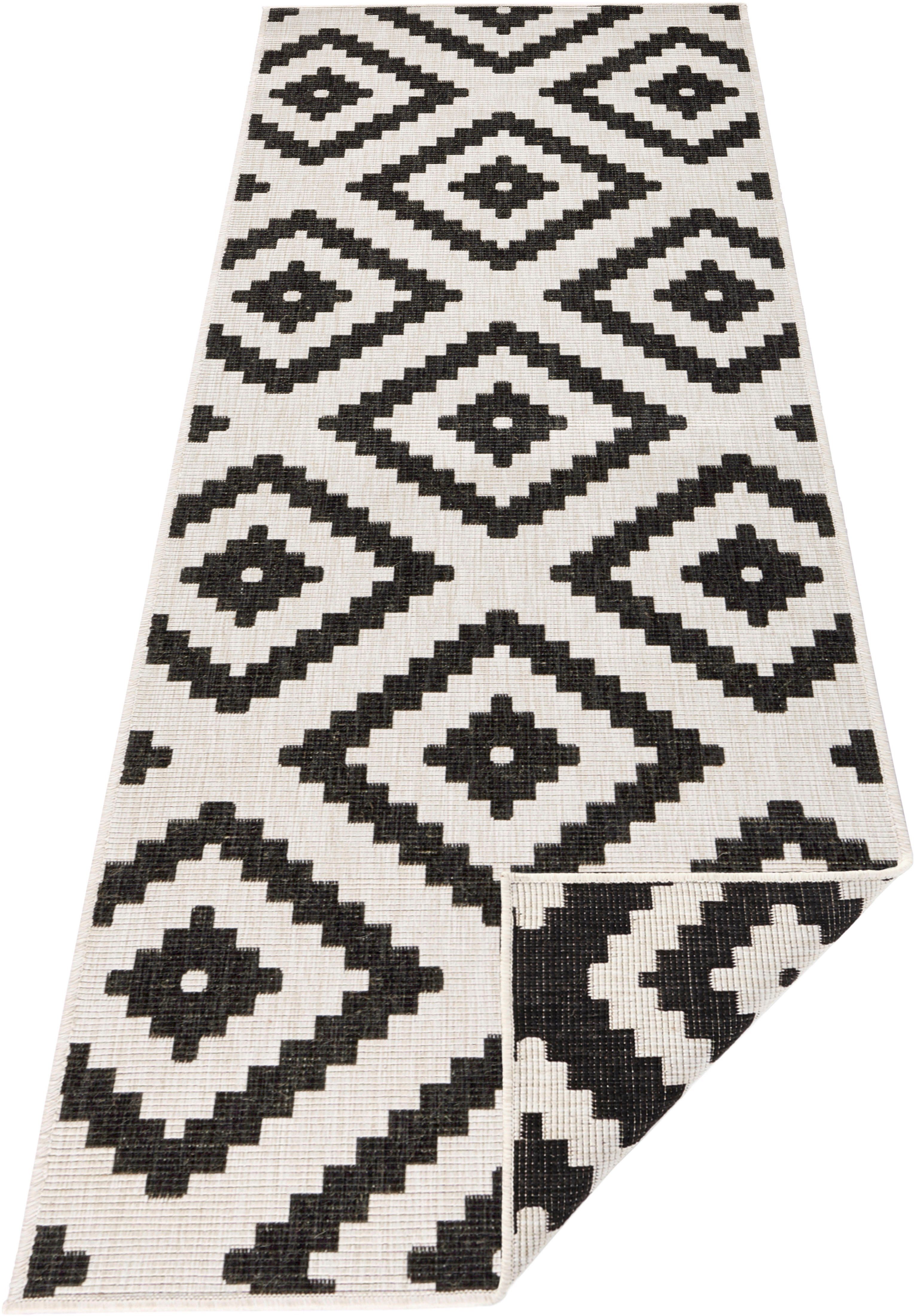 NORTHRUGS Vloerkleed Malta tweezijdig te gebruiken kleed Binnen- en buitengebruik, weerbestendig, balkon, terras, ruit, loper, woonkamer