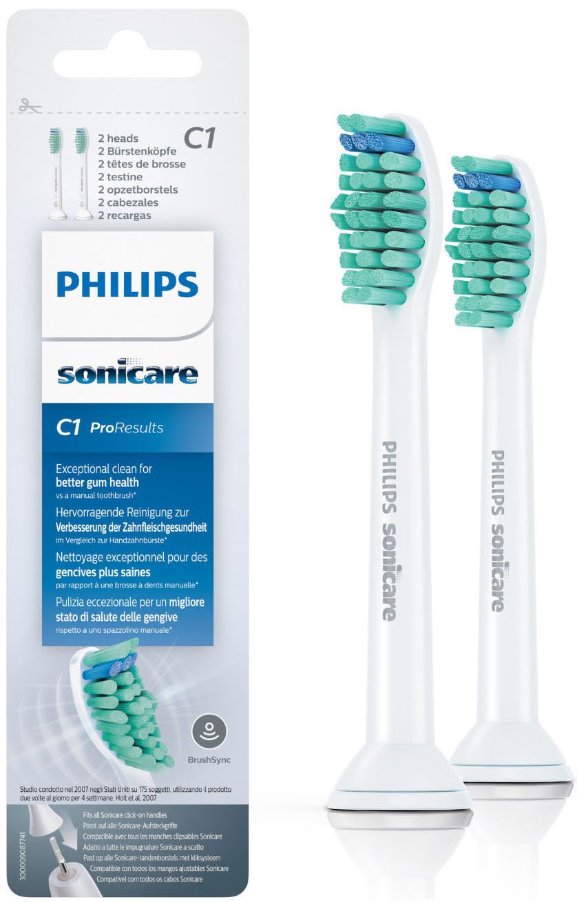 Philips Sonicare Opzetborsteltjes ProResults Standard Standaardgrootte, met geheugenborstels