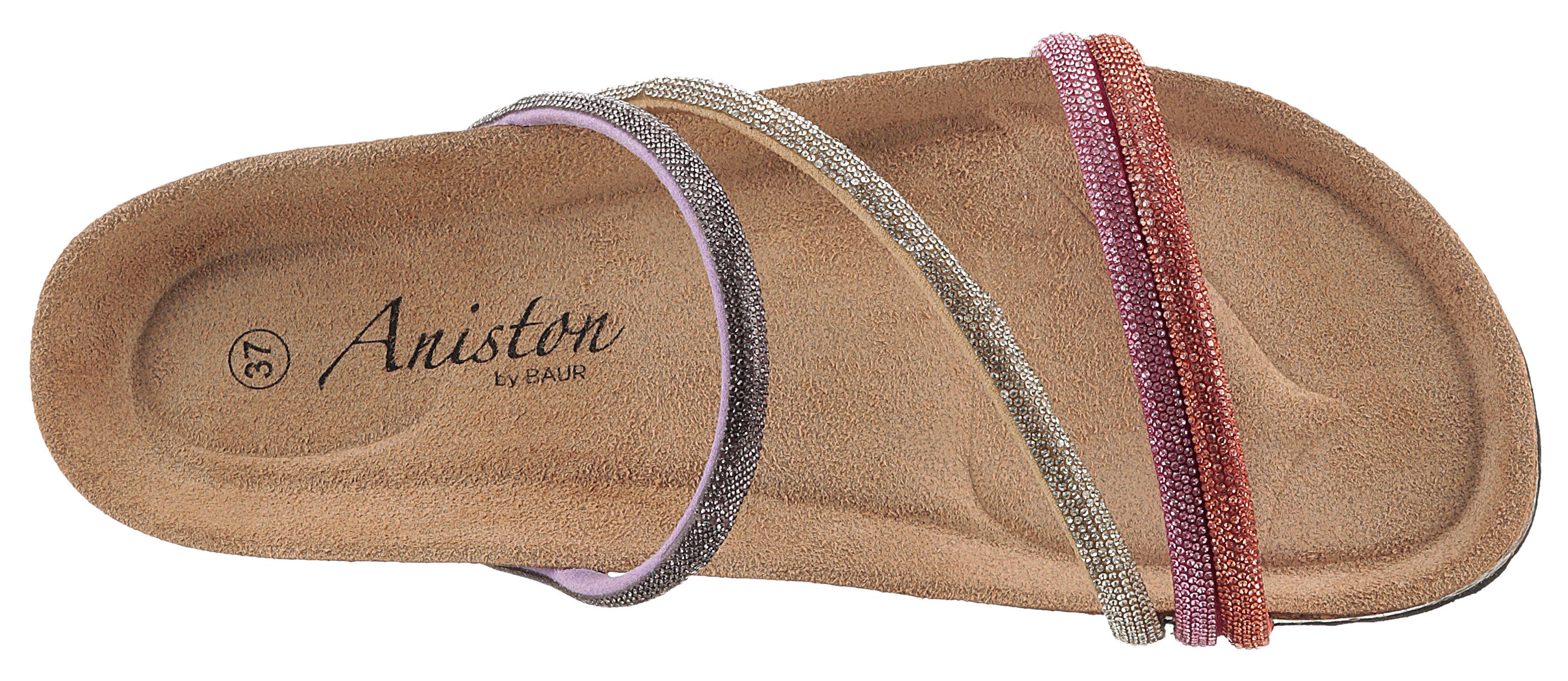 Aniston SHOES Slippers , zomerschoen, strandschoen, glitterstenen - nieuwe collectie