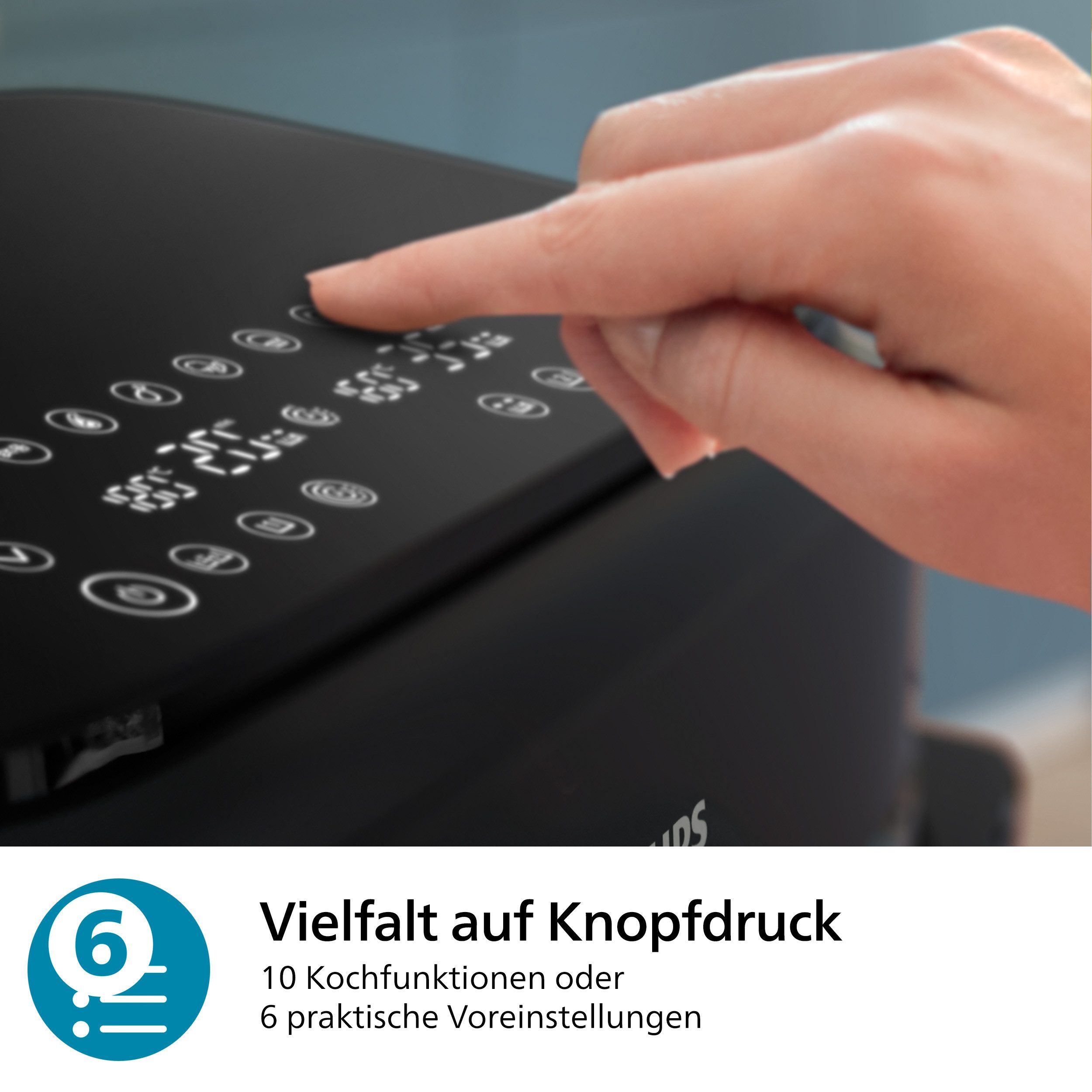 Philips Airfryer 1000 Flexible Basket NA150/00, zwei Körbe mit 7.1L