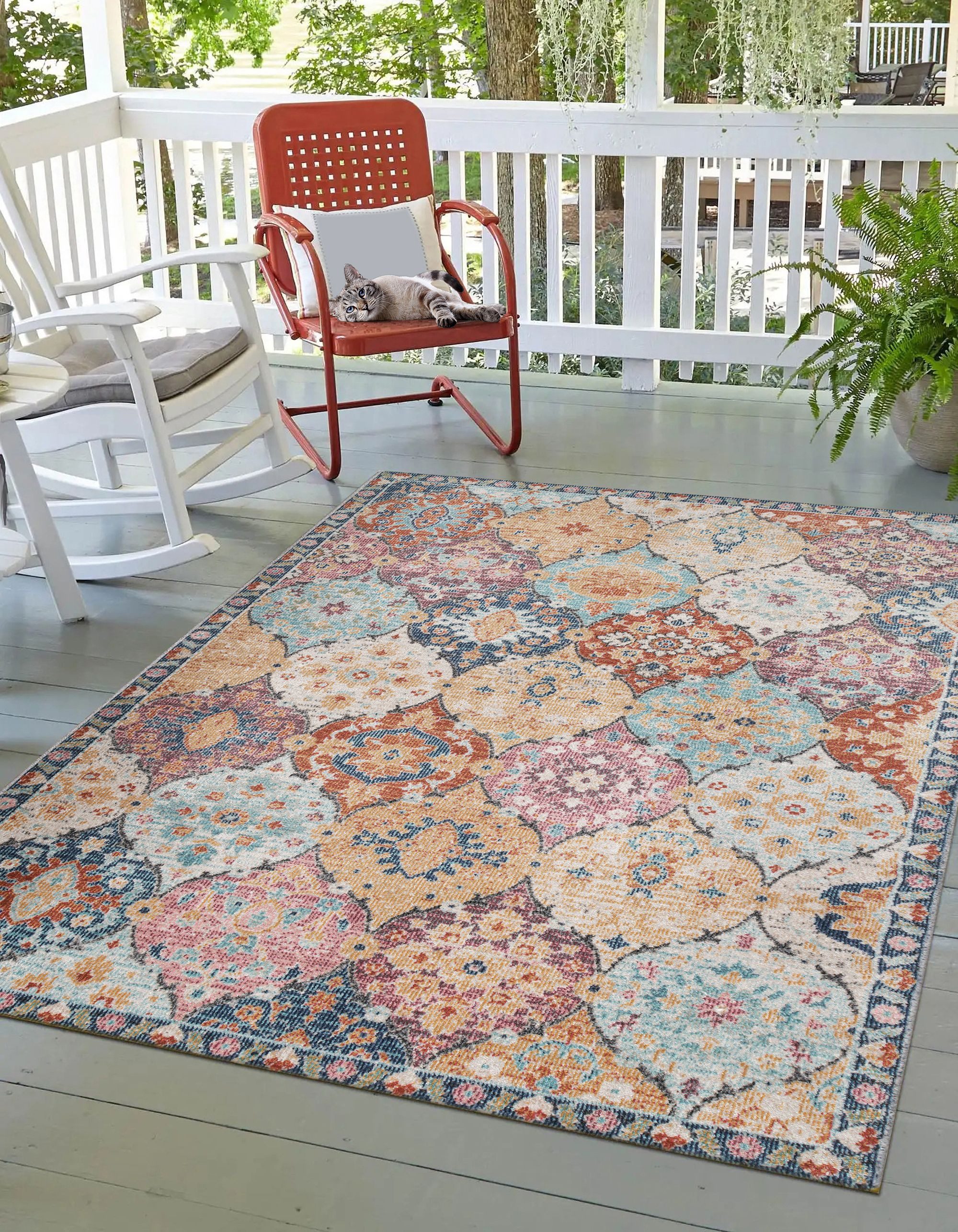 The carpet Vloerkleed Palma Buiten moderne robuuste in- en outdoor tapijt