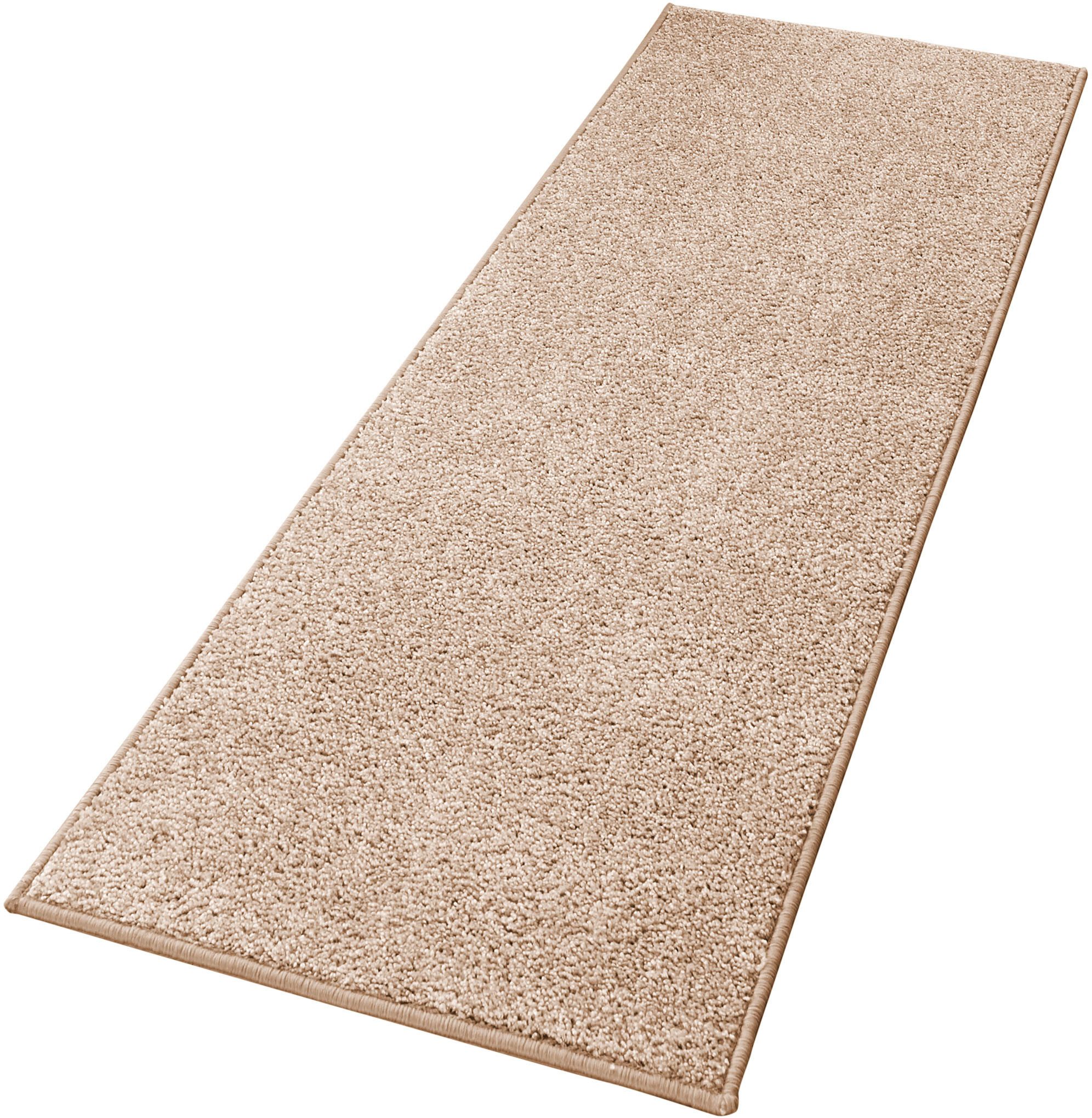 HANSE Home Vloerkleed Pure 100 korte pool Kortpolig, effen, omgezoomd, loper, woonkamer, kinderkamer, gang