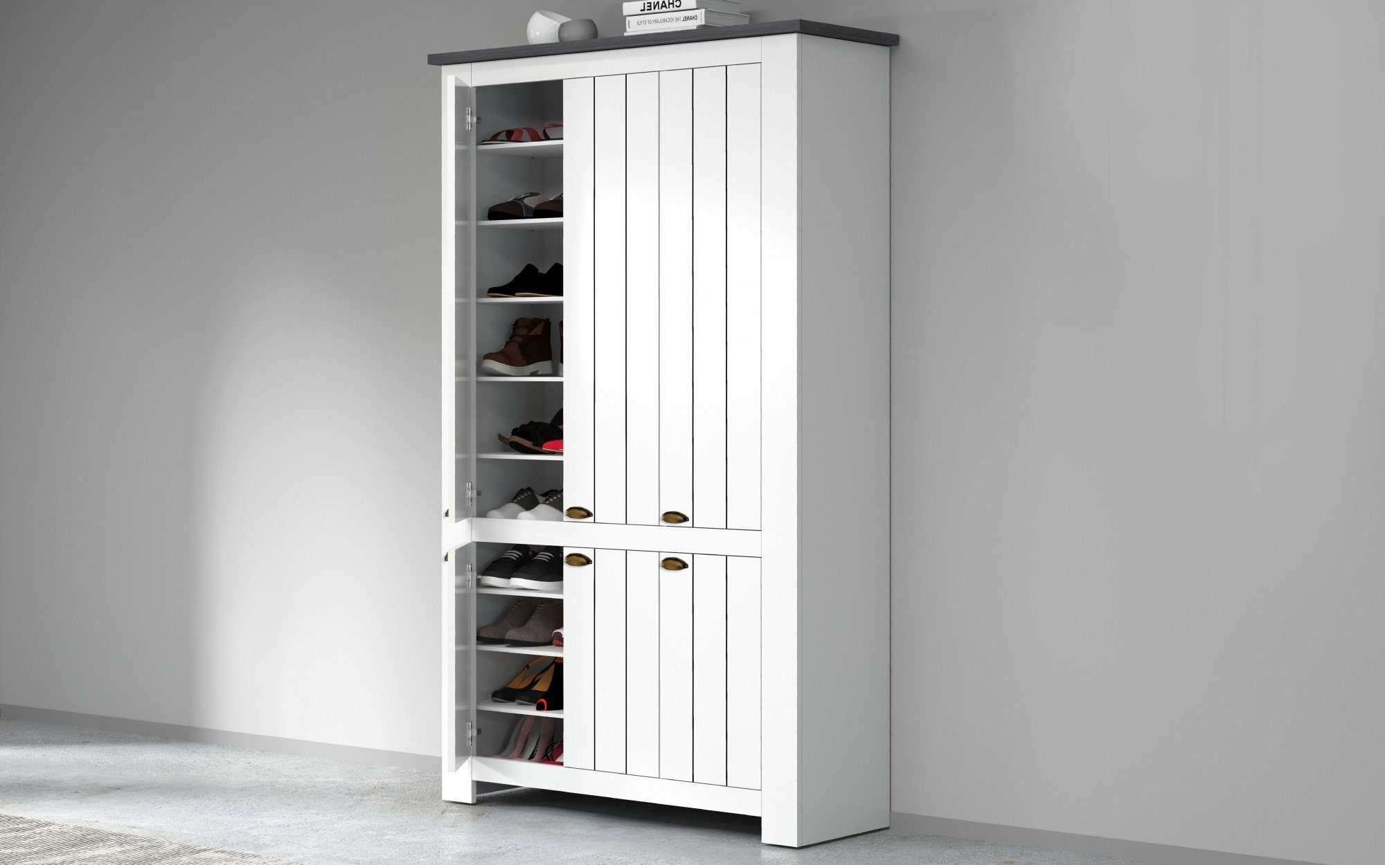INOSIGN Schoenenkast FIGO, gemaakt in Italië - schoenenkast, schoenenrek voor ca. 60 paar schoenen (1 stuk)