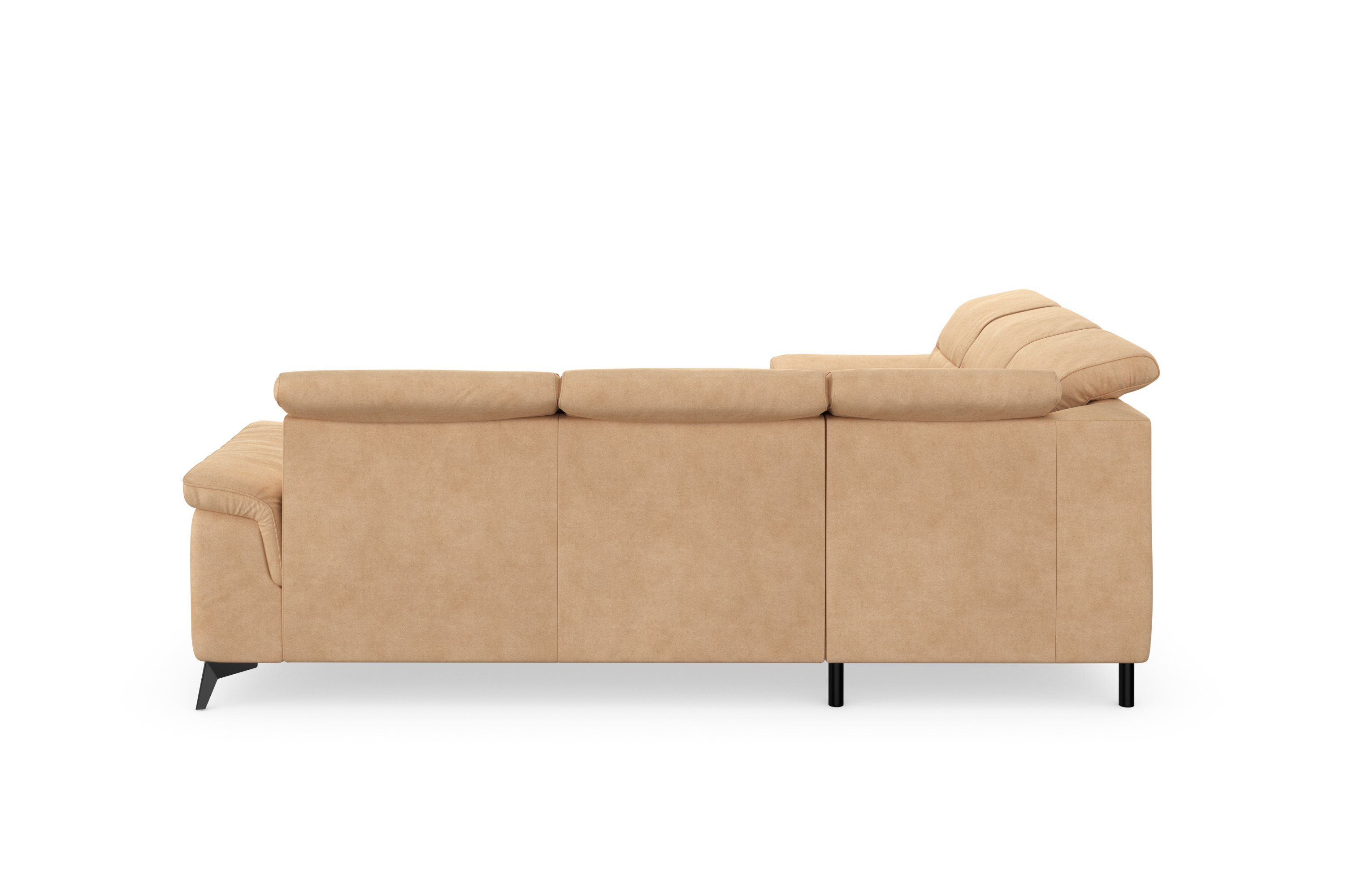 sit&more Hoekbank Sinatra L-vorm optioneel met verstelbare hoofdsteun en armleuning, metalen poten