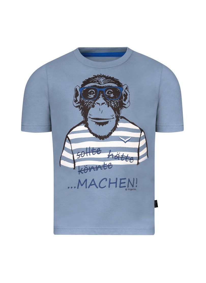 Trigema T-shirt TRIGEMA T-shirt met grote apenprint (1-delig)