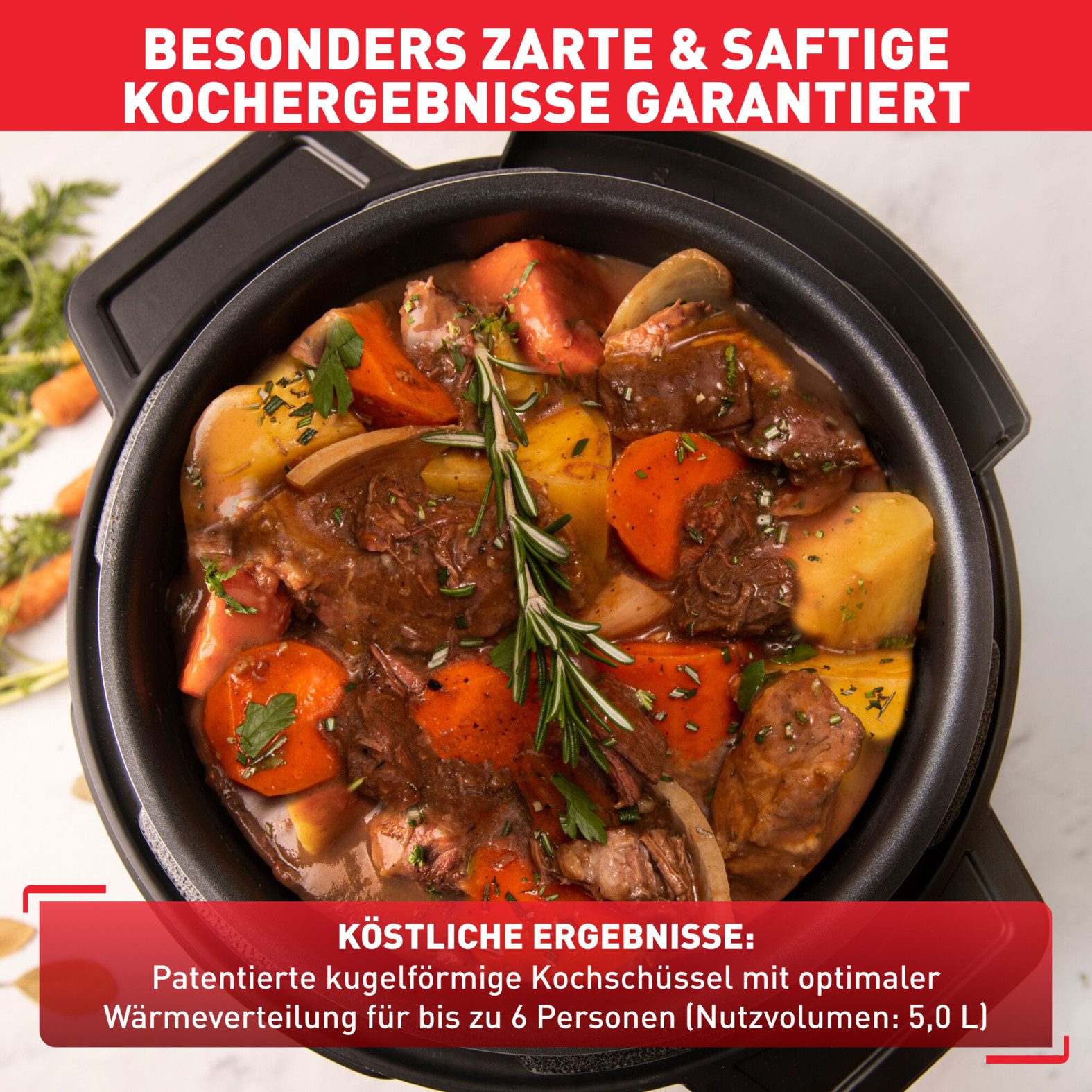 Tefal Multi-cooker CY7788 Turbo Cuisine & Fry Snelkookfunctie, 10 aut. kookprogramma's, 4 extra Crisp programma’s
