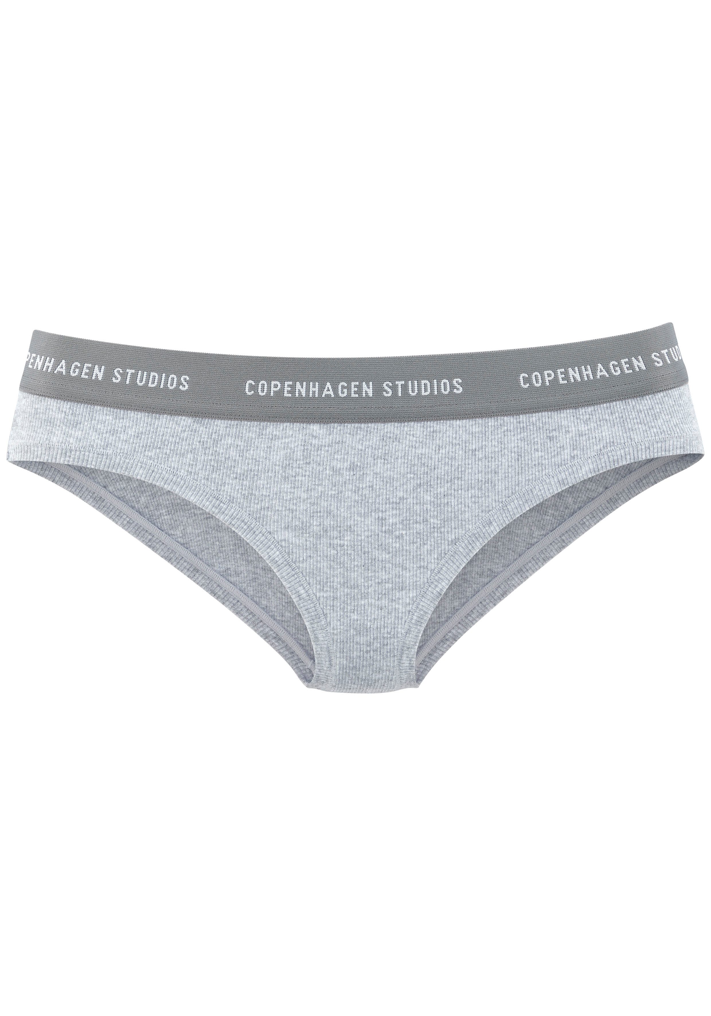 Copenhagen Studios Bikinibroekje Met zachte logoband van geribde bio-katoenkwaliteit (Set van 2)