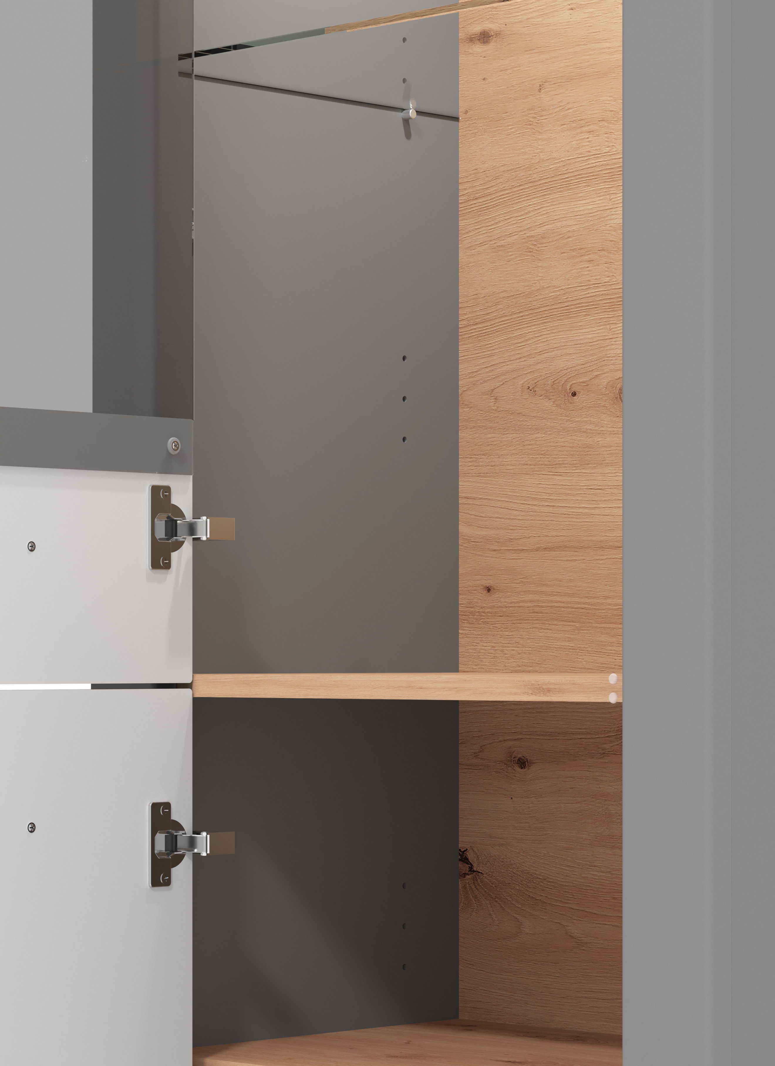 Home affaire Vitrinekast Valencia Deuren en legplanken met 4 mm veiligheidsglas