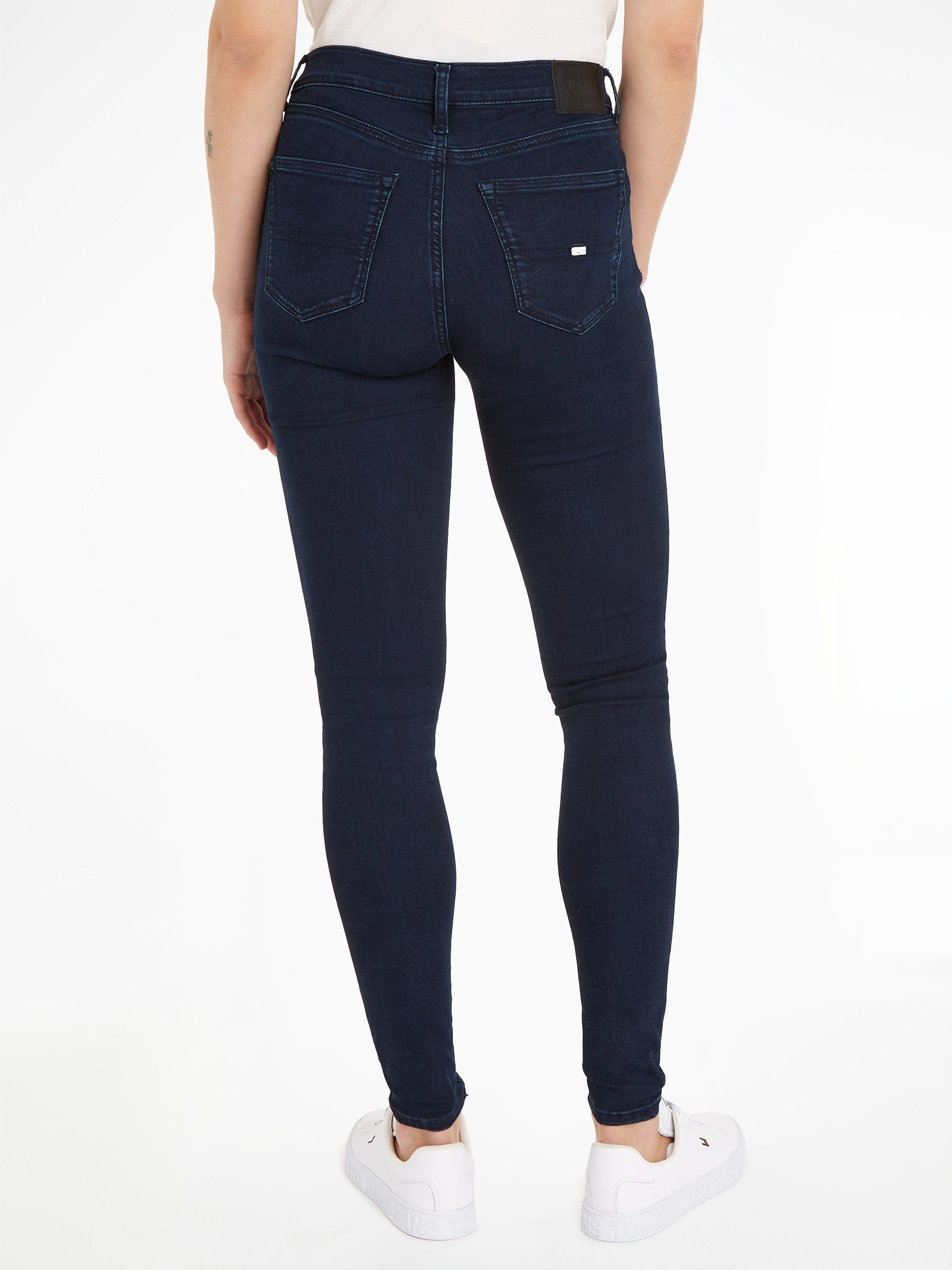 TOMMY JEANS Skinny fit jeans Nora Mid Rise Skinny Fit met tommy jeans-logobadge & borduursels