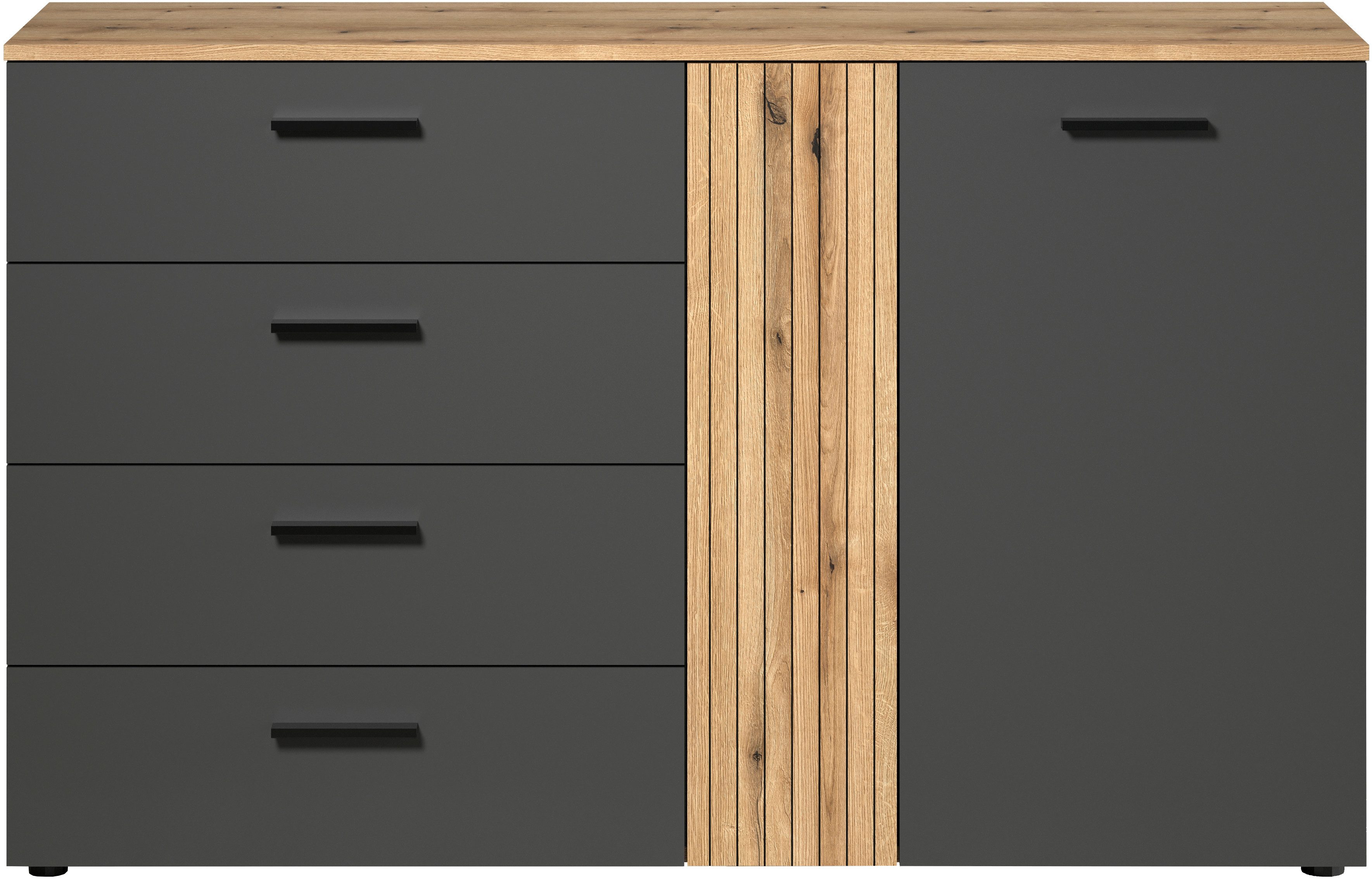 INOSIGN Kast Estepona Sideboard met volledig uittrekbare lades - (B/D/H) 139/38/86 cm (1 stuk)