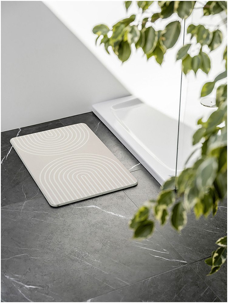 WENKO Badmat Model Nazca antislip, sterk waterabsorberend, van kiezelgur (1 stuk)