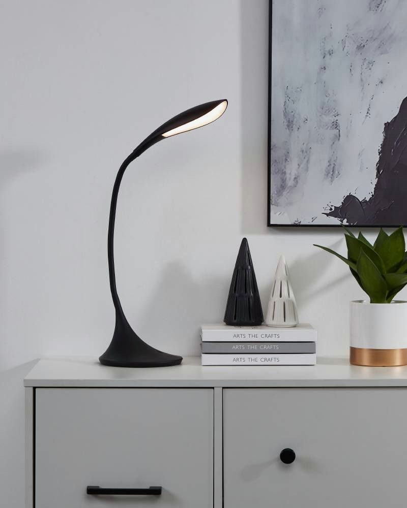 EGLO Tafellamp DAMBERA Tafellamp met touch, dimbaar, kunststof, bureaulamp in zwart (1 stuk)