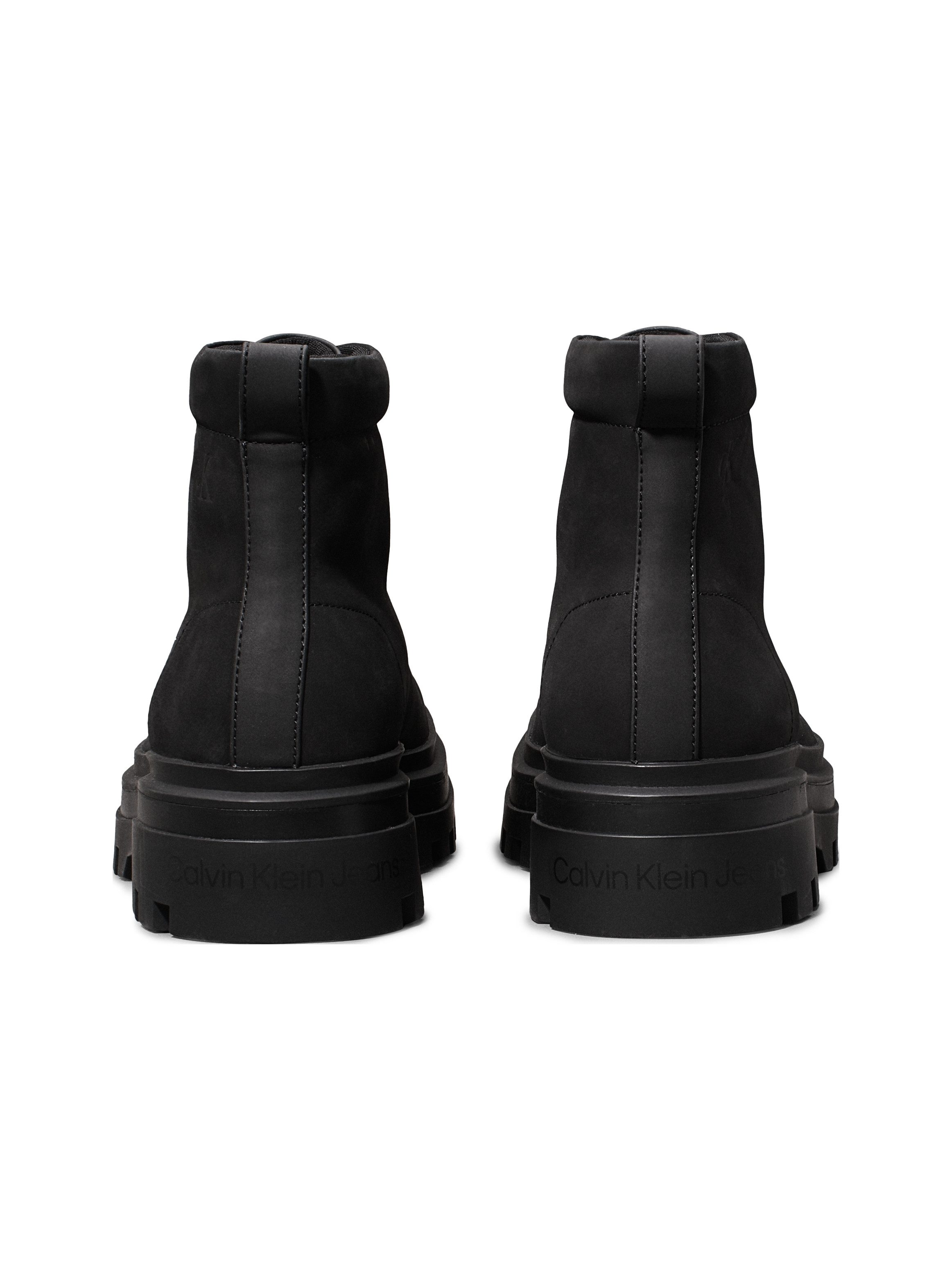Calvin Klein Veterschoenen LUGGED BOOT LACEUP REBELLIOUS , veterschoenen, plateaulaarzen, profielzool, met aantrekband