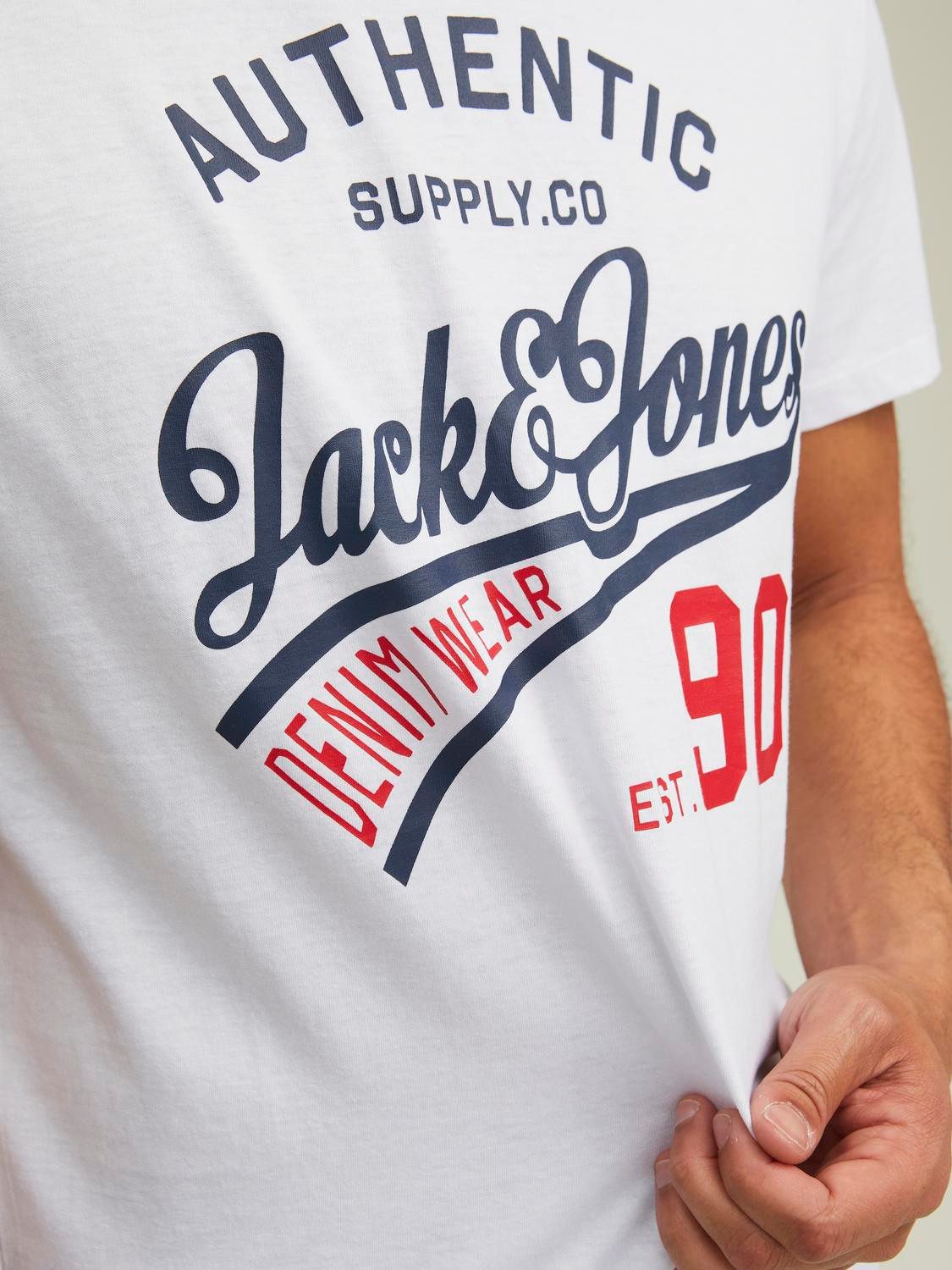 Jack & Jones Shirt met ronde hals JJETHAN TEE SS CREW NECK 3PK MP NOOS (3-delig, Set van 3)