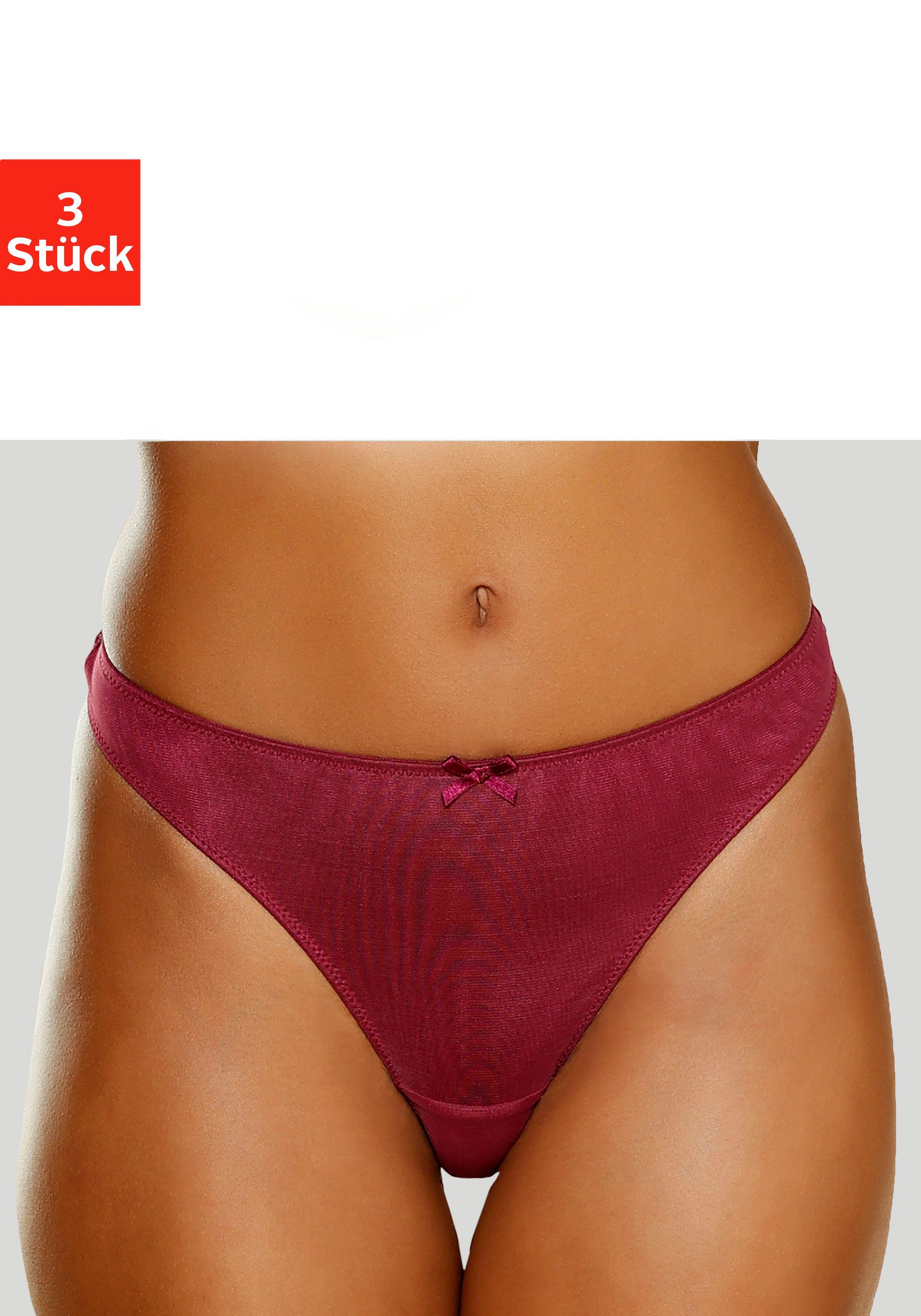 Petite fleur String met kant achter (3 stuks)