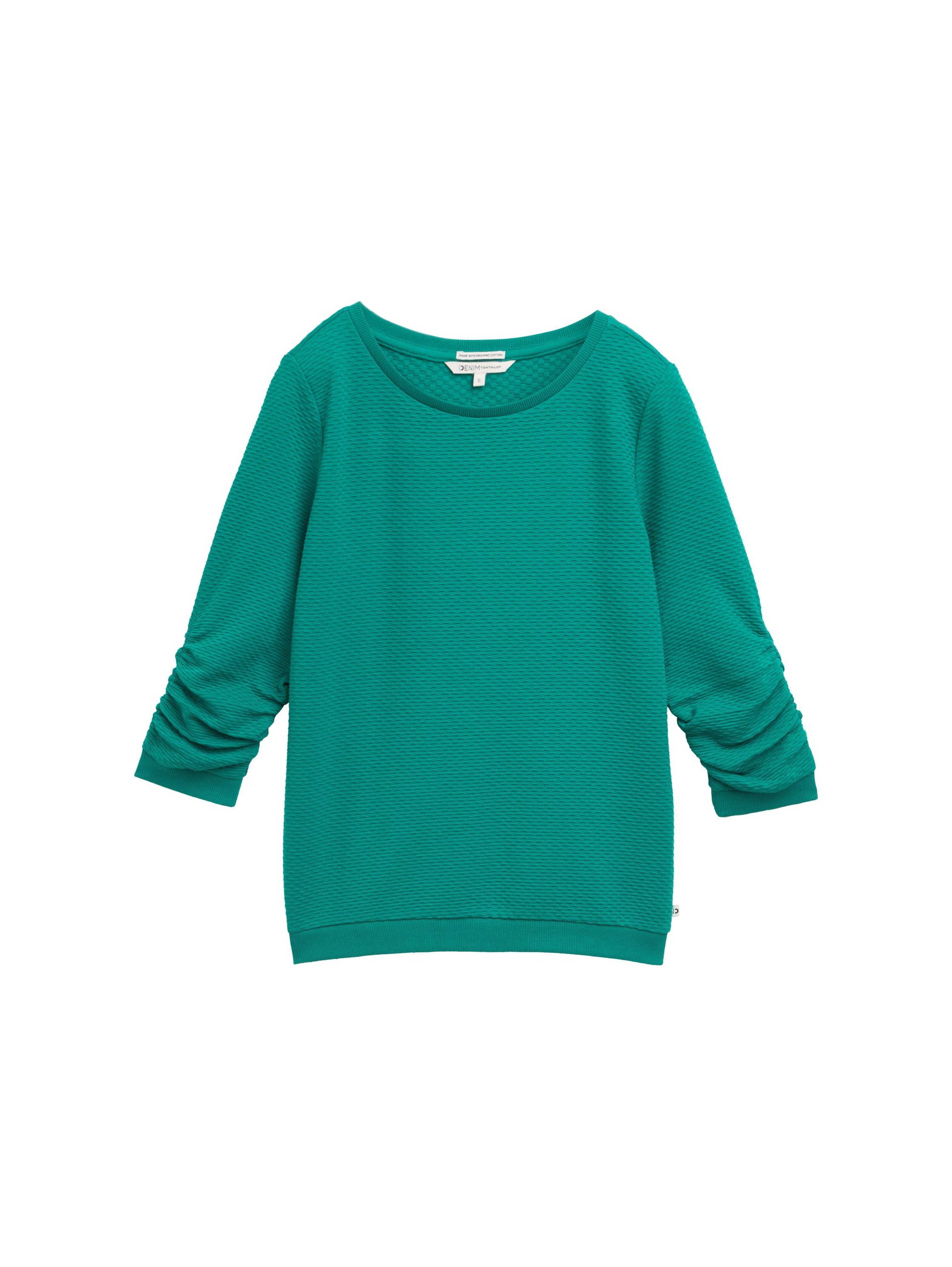 Tom Tailor Denim Sweatshirt met heel bijzonder oppervlak van het materiaal
