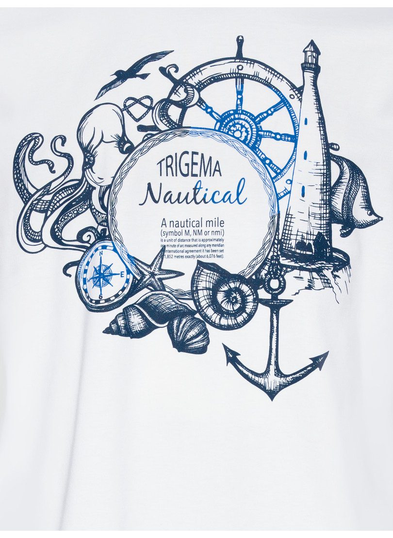 Trigema T-shirt TRIGEMA T-shirt met maritiem printmotief (1-delig)