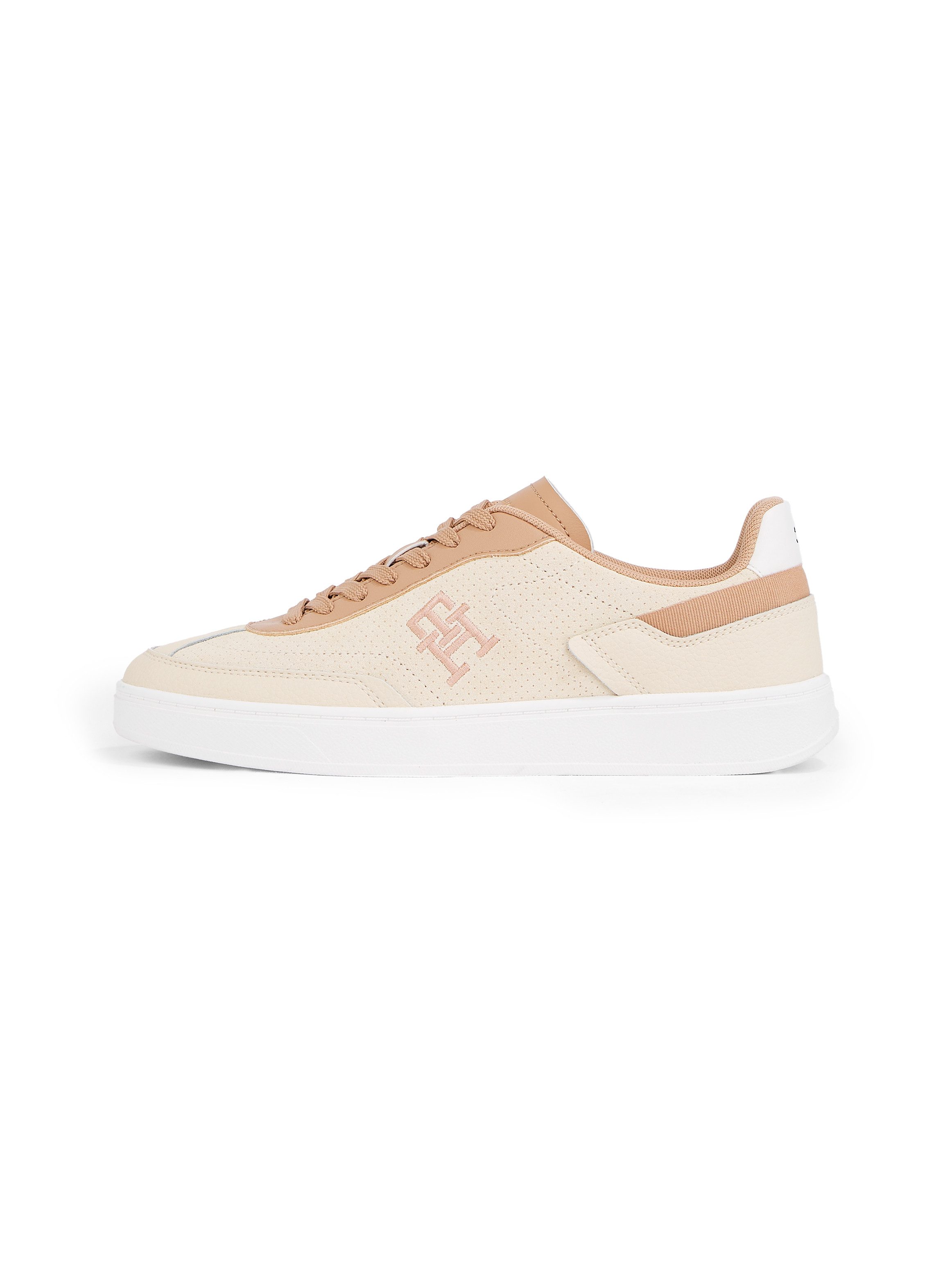 Tommy Hilfiger Plateausneakers TH HERITAGE SNEAKER PERF vrijetijdsschoen, lage schoen, veterschoen met th-logo-borduring