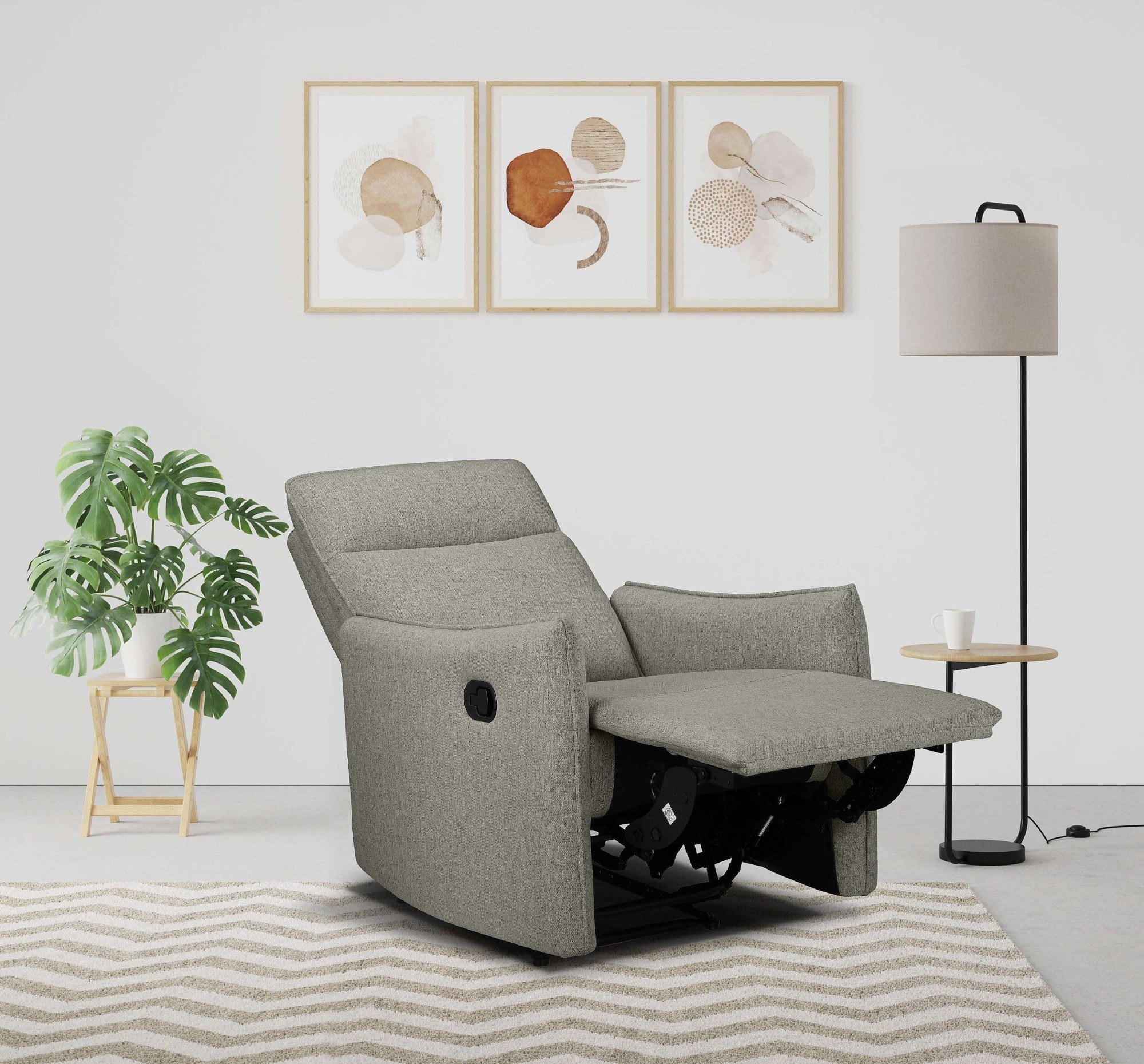 Dorel Home Relaxfauteuil Lugo, tv-fauteuil, woonkamerfauteuil met slaapfunctie